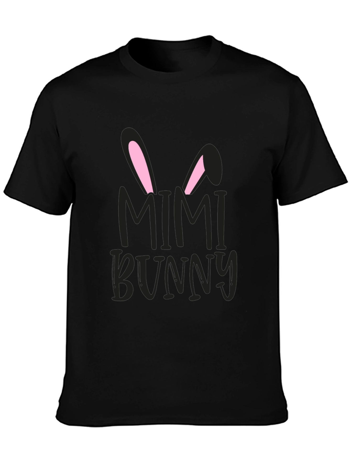 Mimi Bunny Easter Graphic Tee - Black