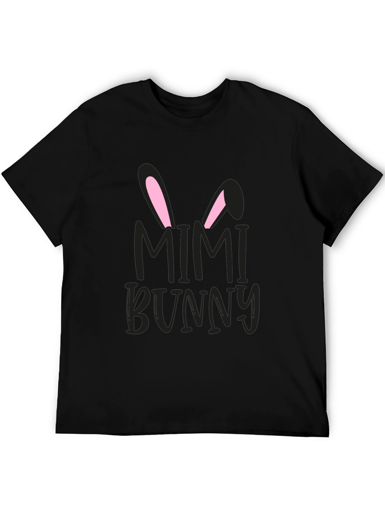 Mimi Bunny Easter Graphic Tee - Black