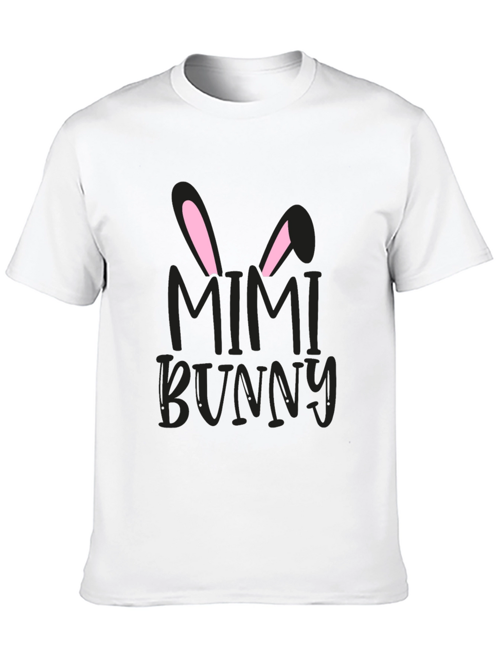 Mimi Bunny Easter Graphic Tee - Black