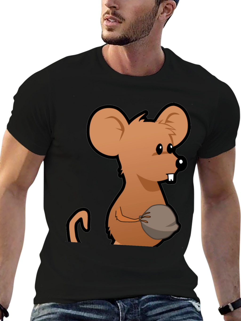 Funny Mouse Graphic T-Shirt