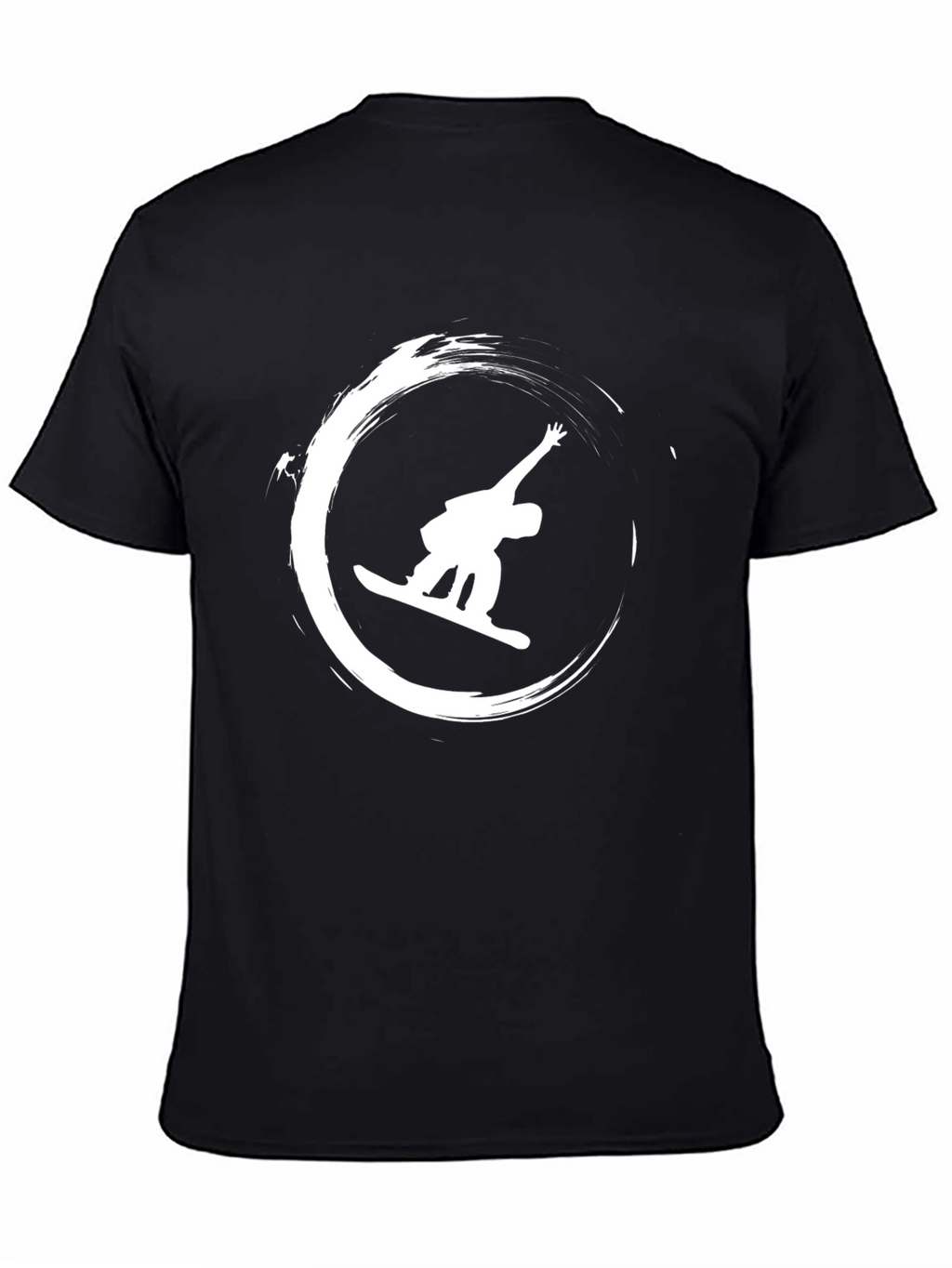 Snowboarder Graphic Tee - Black Cotton Shirt