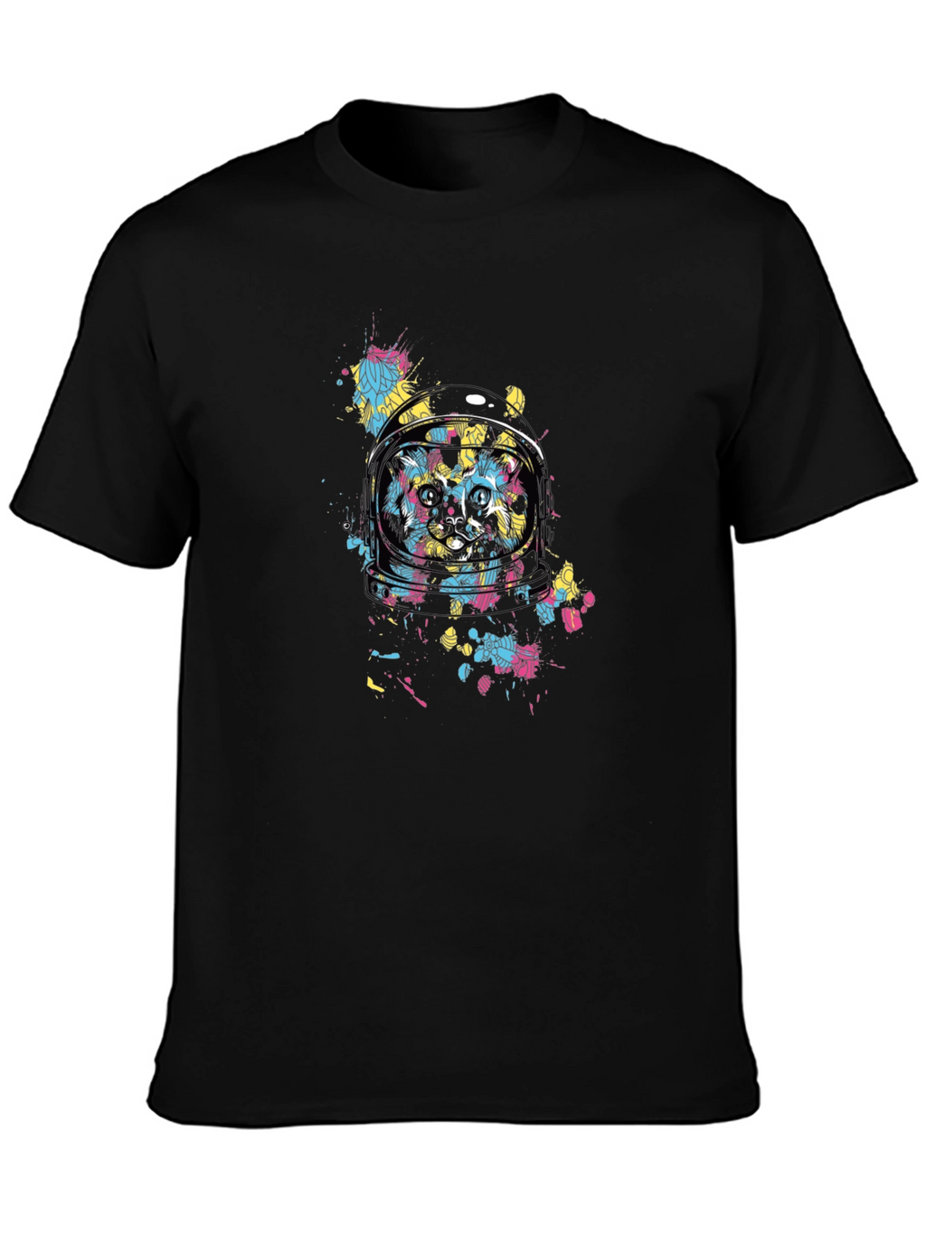 Astronaut Cat Graphic T-Shirt - Cool Space Design