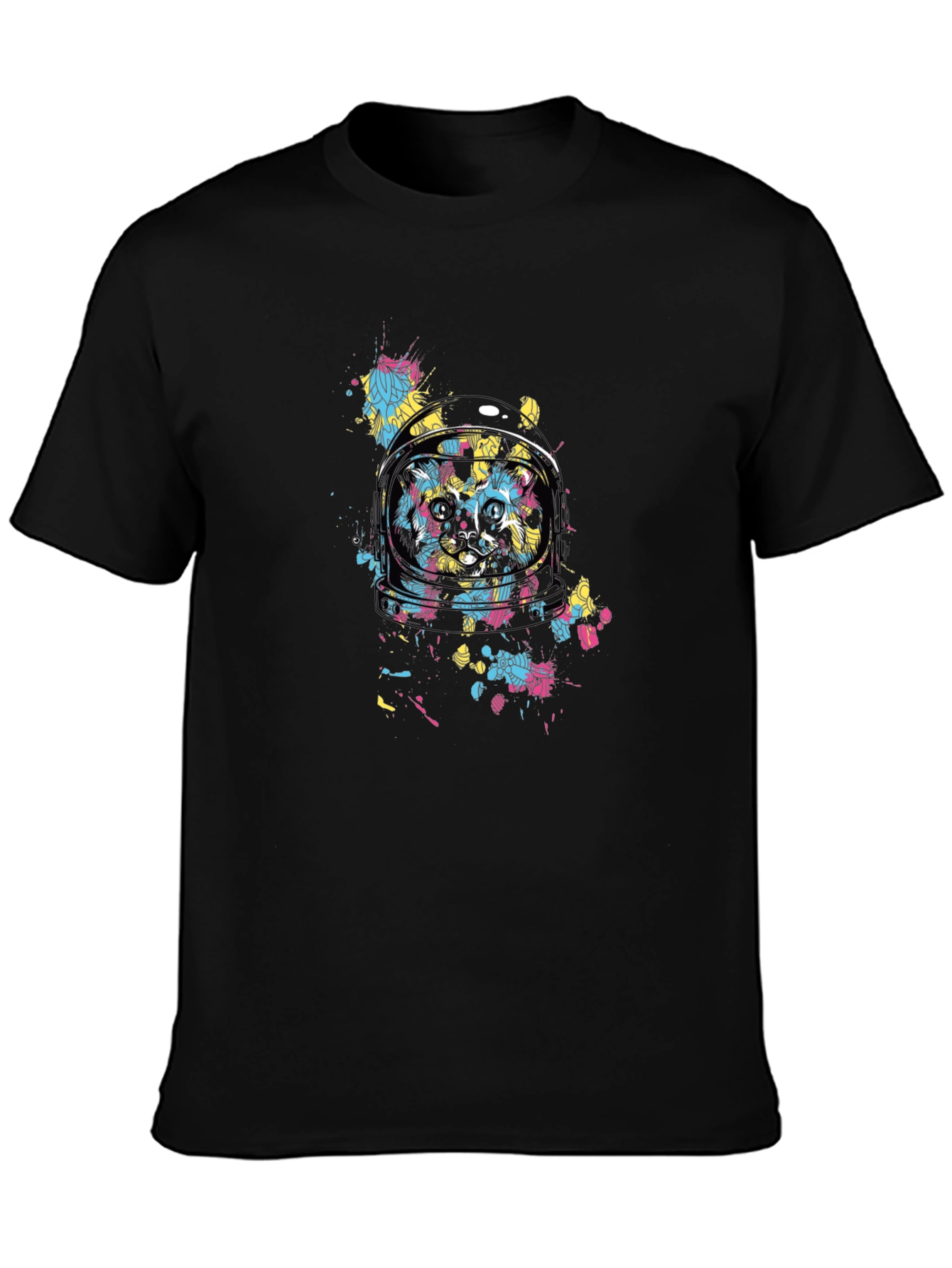 Astronaut Cat Graphic T-Shirt - Cool Space Design