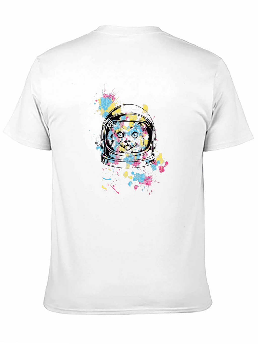 Astronaut Cat Graphic T-Shirt - Cool Space Design