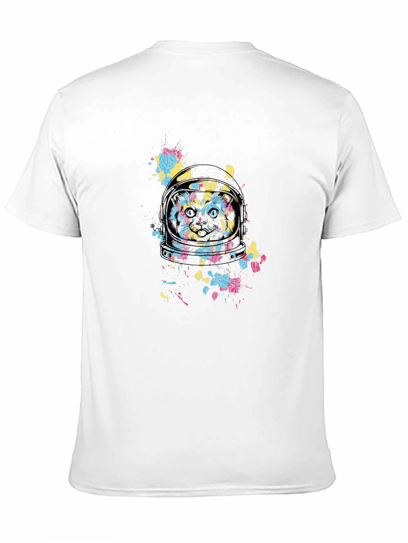 Astronaut Cat Graphic T-Shirt - Cool Space Design