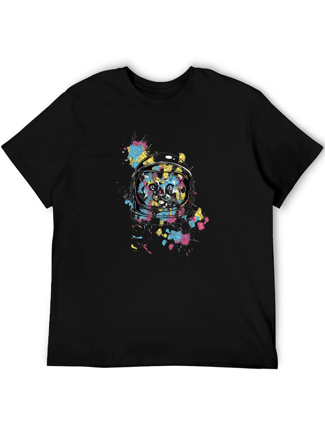 Astronaut Cat Graphic T-Shirt - Cool Space Design