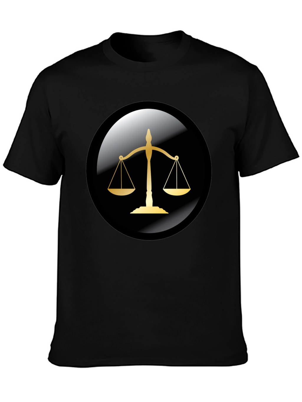 Scales of Justice Graphic Tee - Black