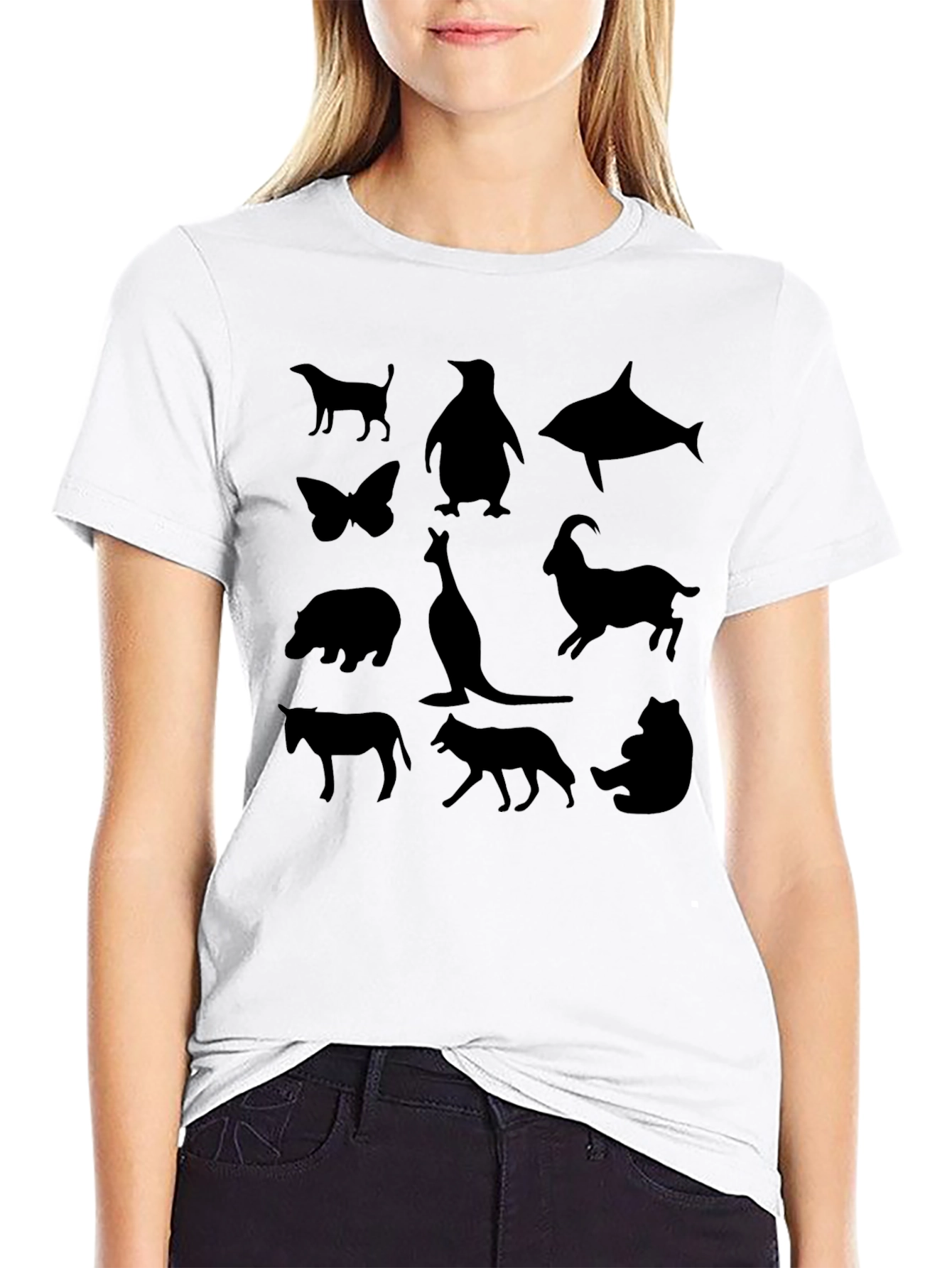 Animal Silhouette T-Shirt - Unique Graphic Tee