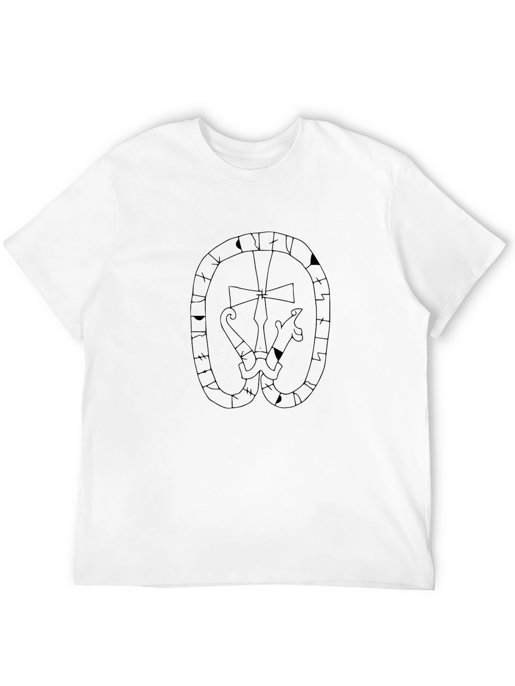 Unique Graphic Print Black T-Shirt for Men