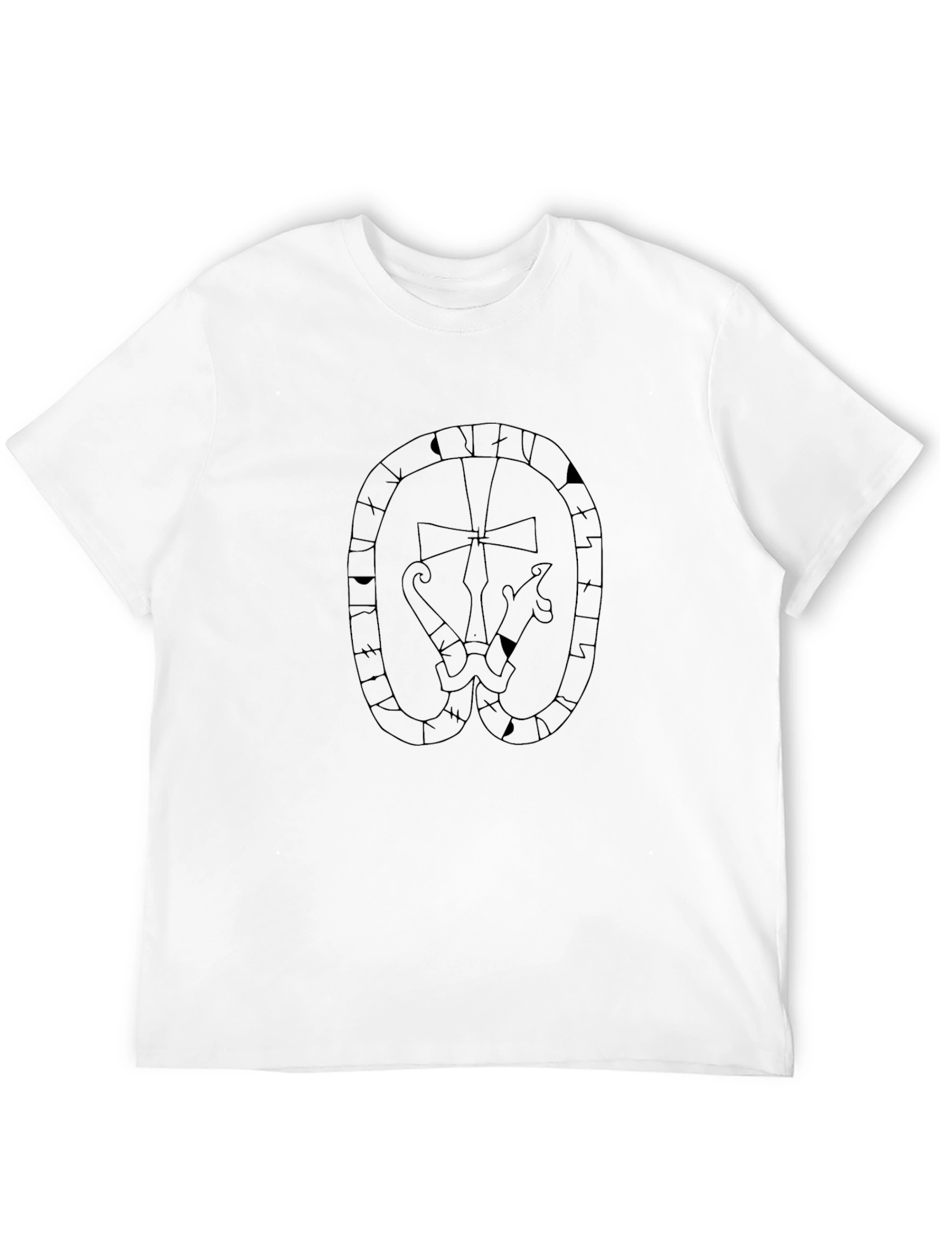 Unique Graphic Print Black T-Shirt for Men