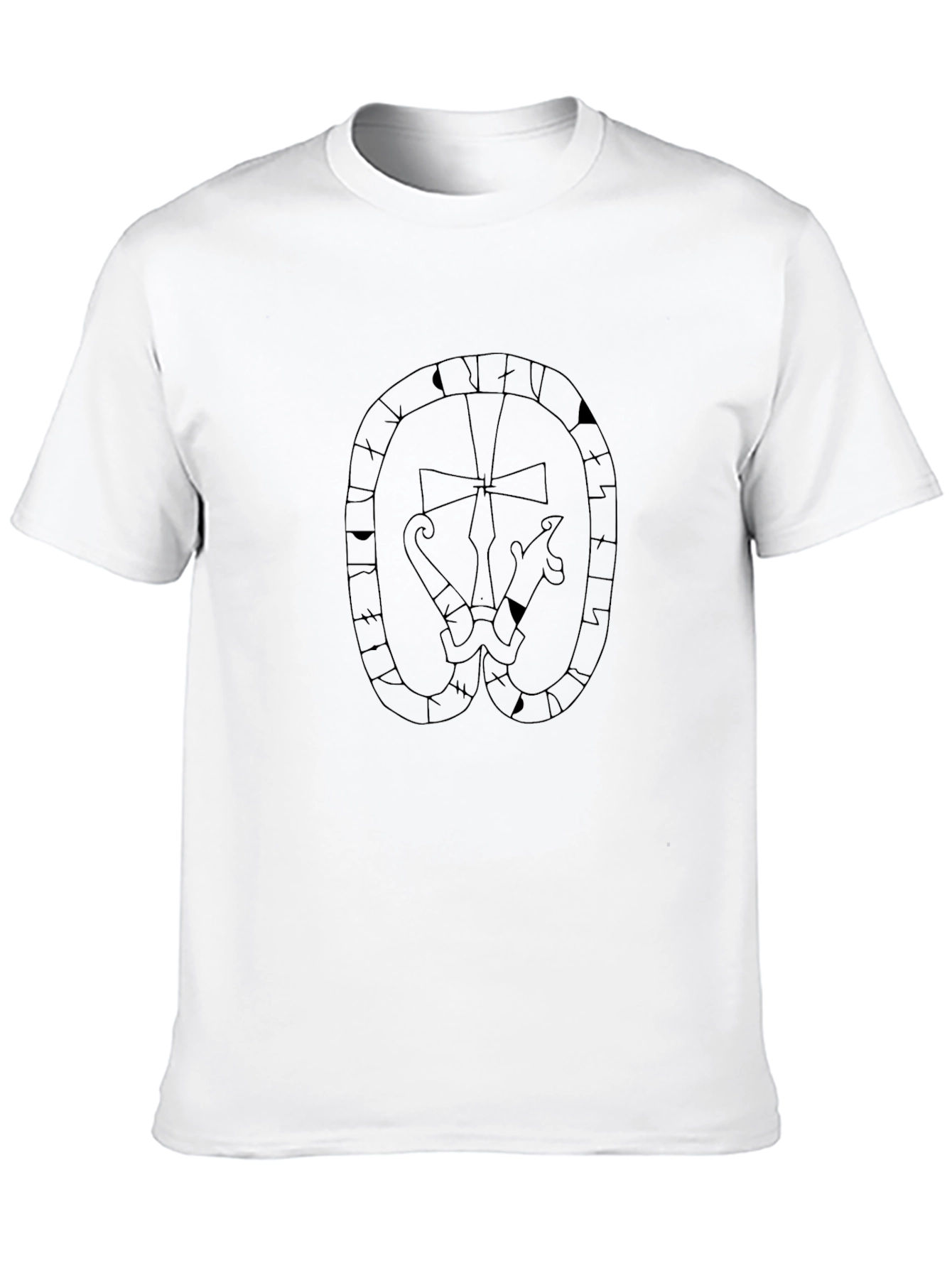 Unique Graphic Print Black T-Shirt for Men