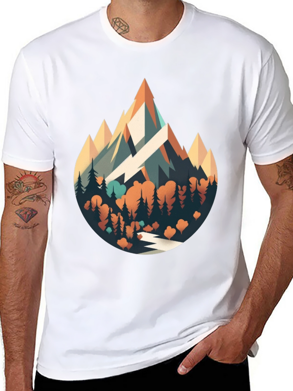 Mountainscape Graphic Tee - Nature Adventure Shirt