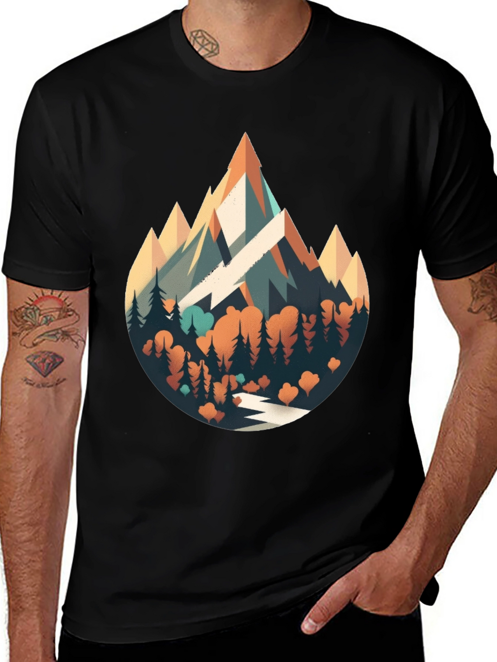 Mountainscape Graphic Tee - Nature Adventure Shirt