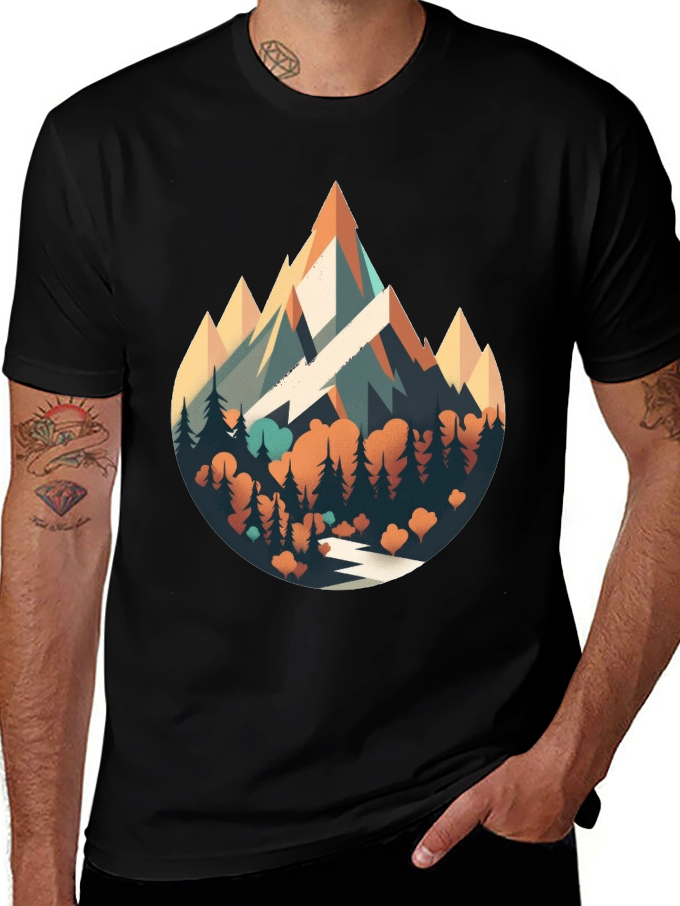 Mountainscape Graphic Tee - Nature Adventure Shirt
