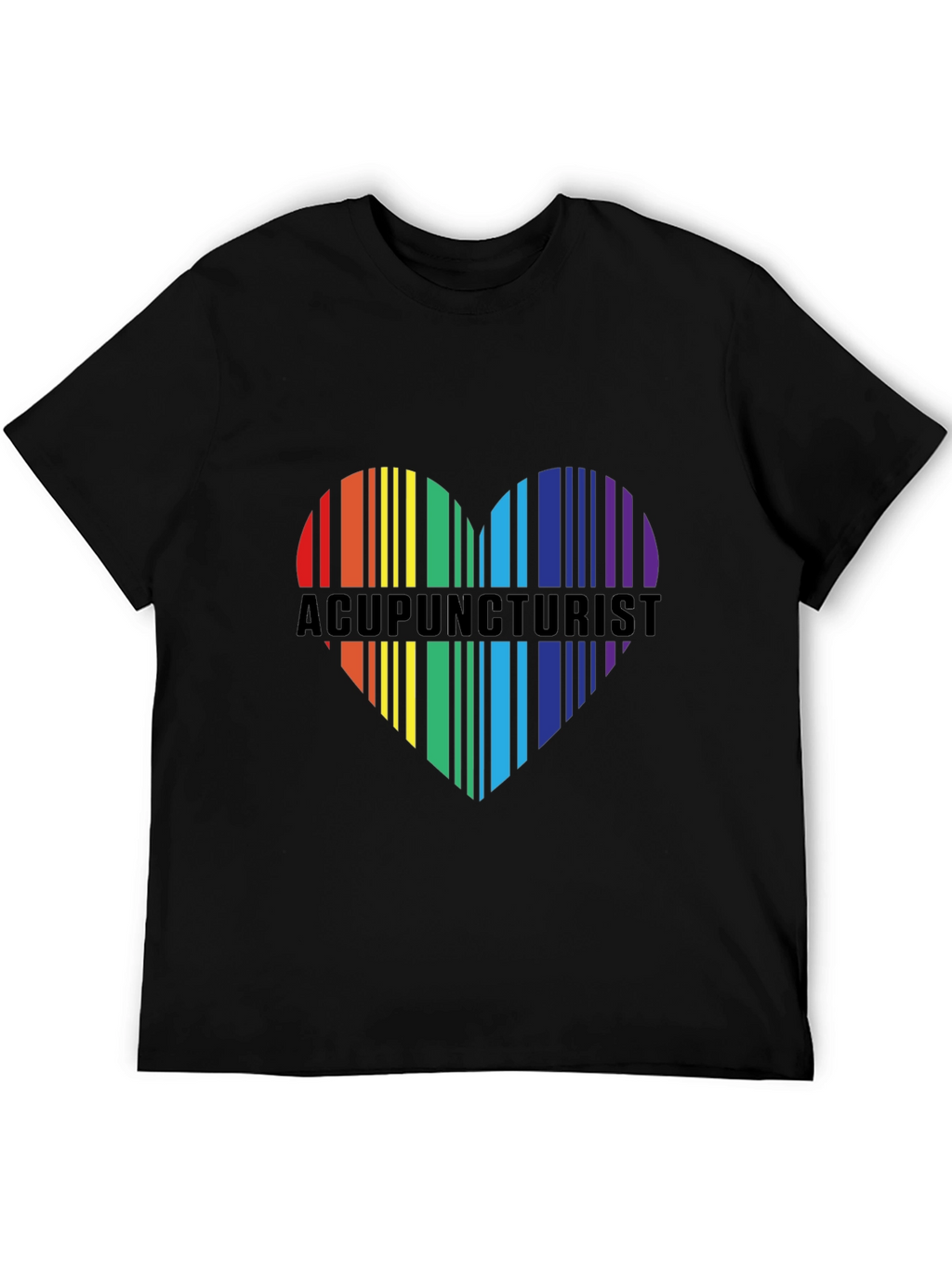 Acupuncturist Rainbow Heart T-Shirt