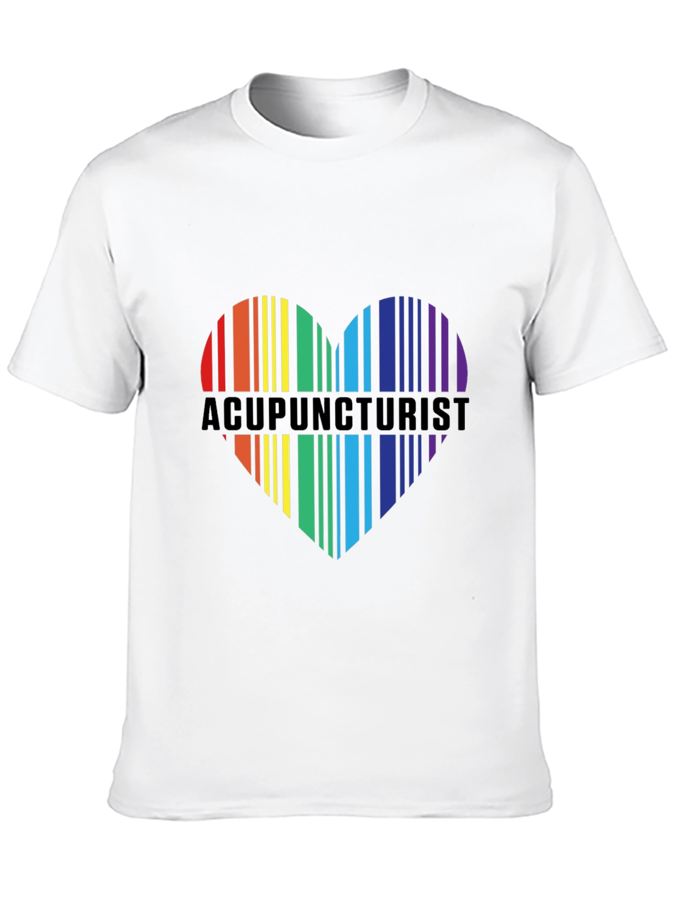 Acupuncturist Rainbow Heart T-Shirt