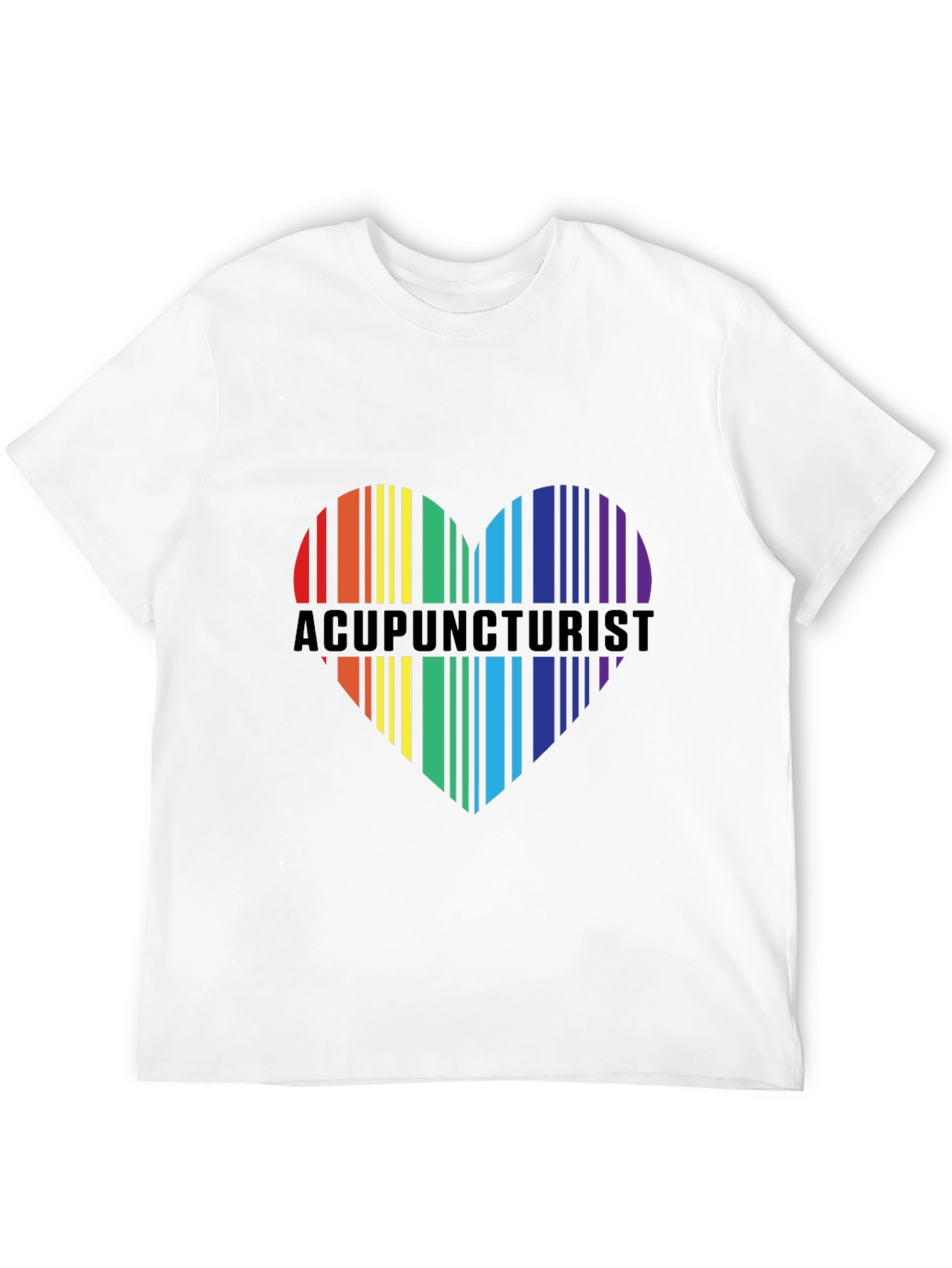 Acupuncturist Rainbow Heart T-Shirt
