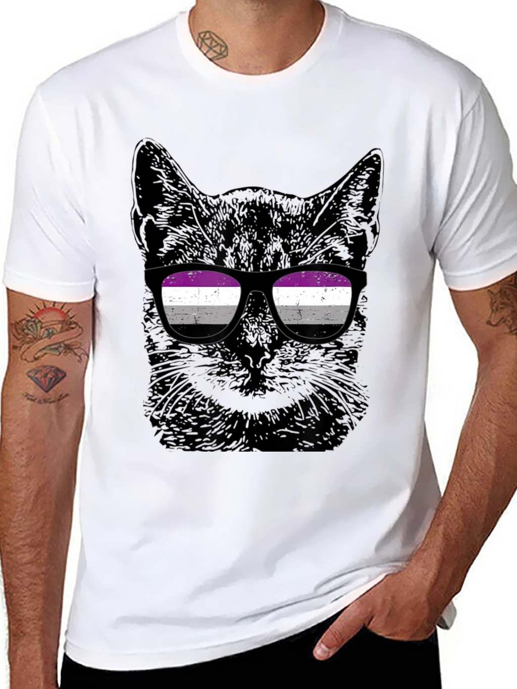 Asexual Pride Cat T-Shirt