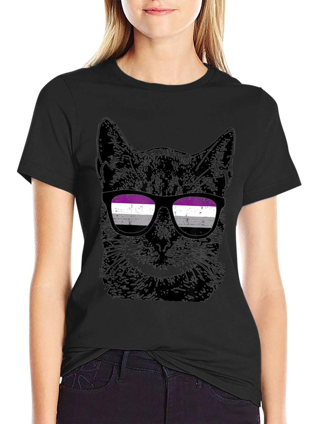Asexual Pride Cat T-Shirt