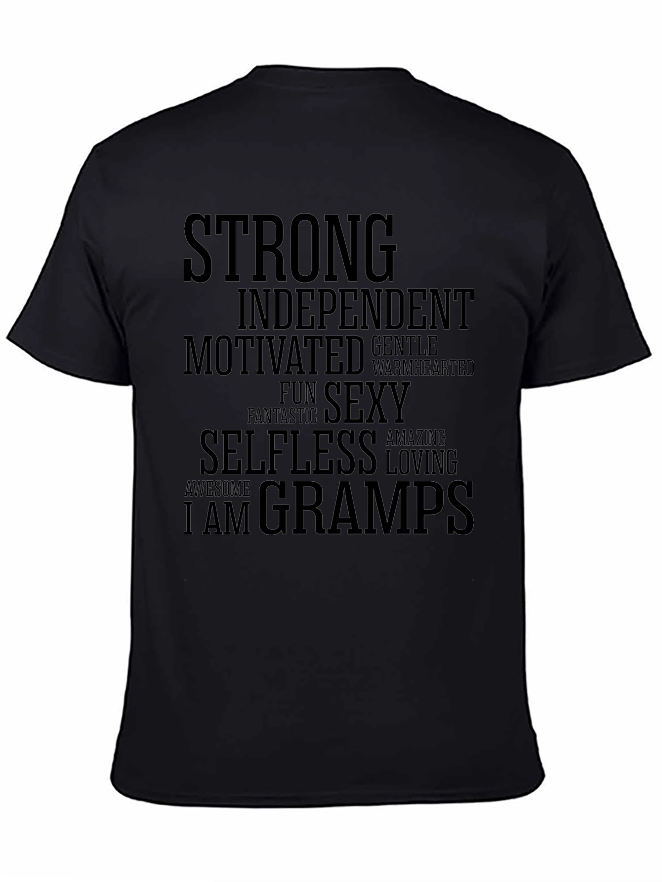 Strong Gramps Graphic T-Shirt - Black