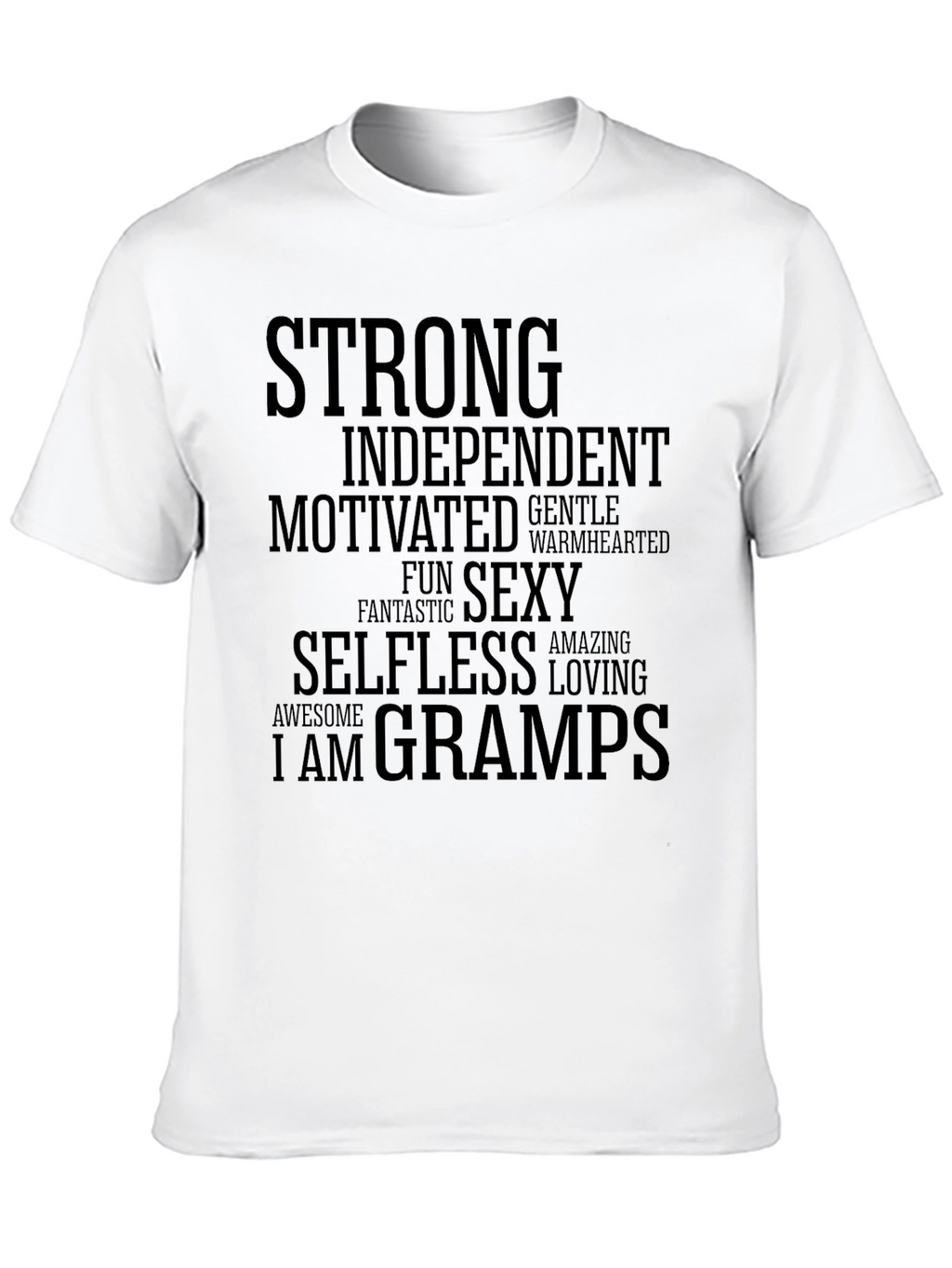 Strong Gramps Graphic T-Shirt - Black