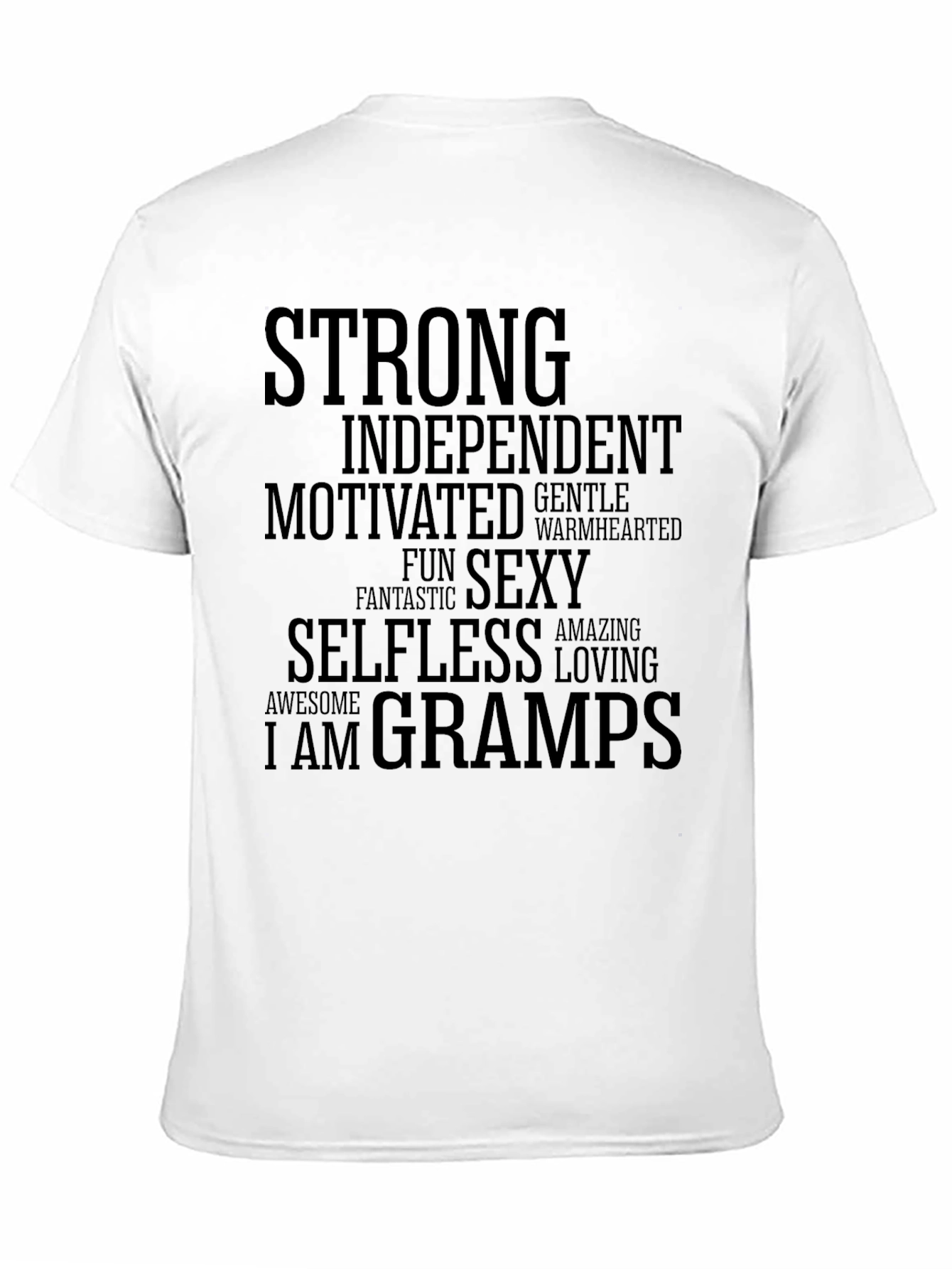 Strong Gramps Graphic T-Shirt - Black