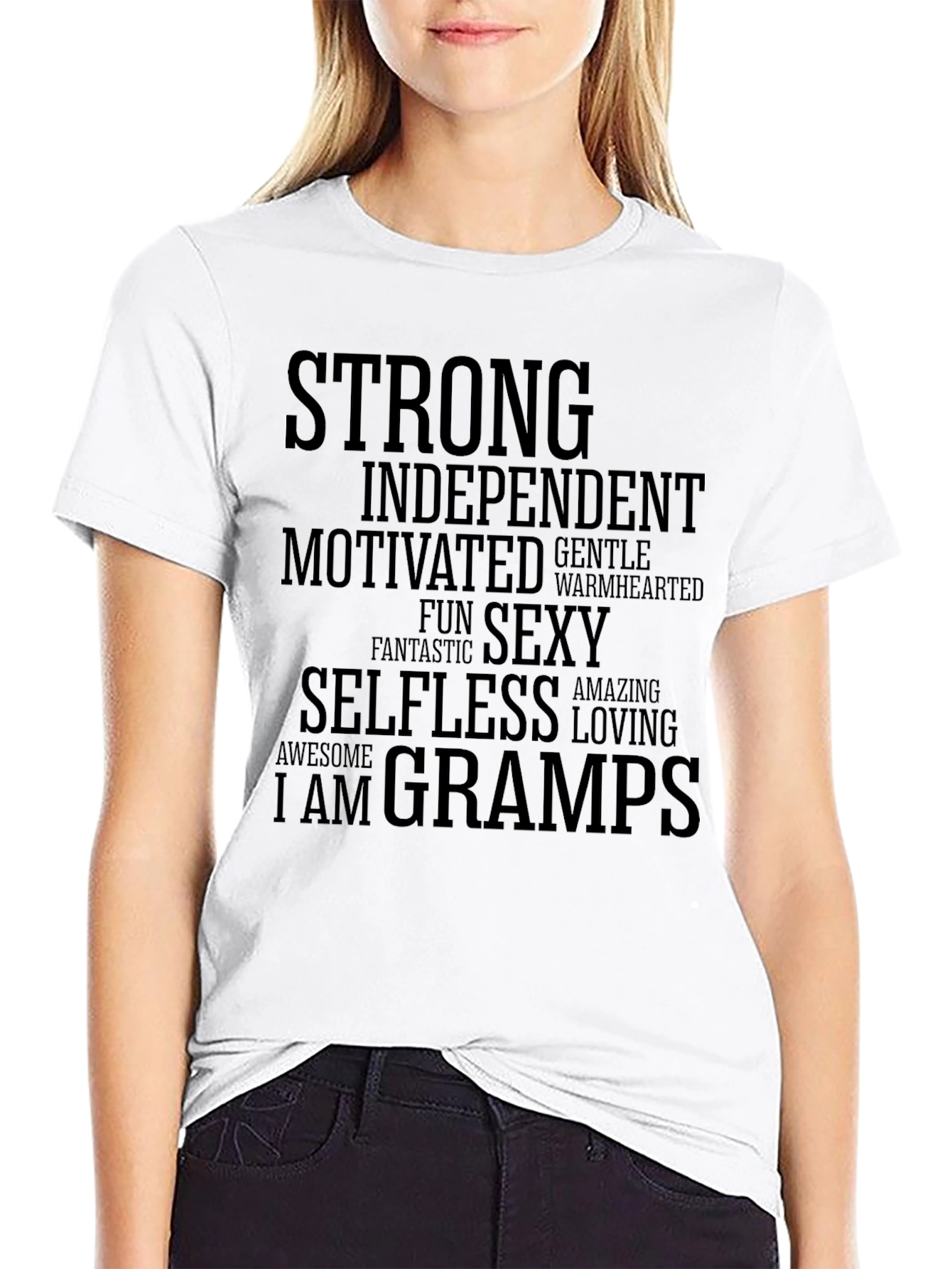 Strong Gramps Graphic T-Shirt - Black