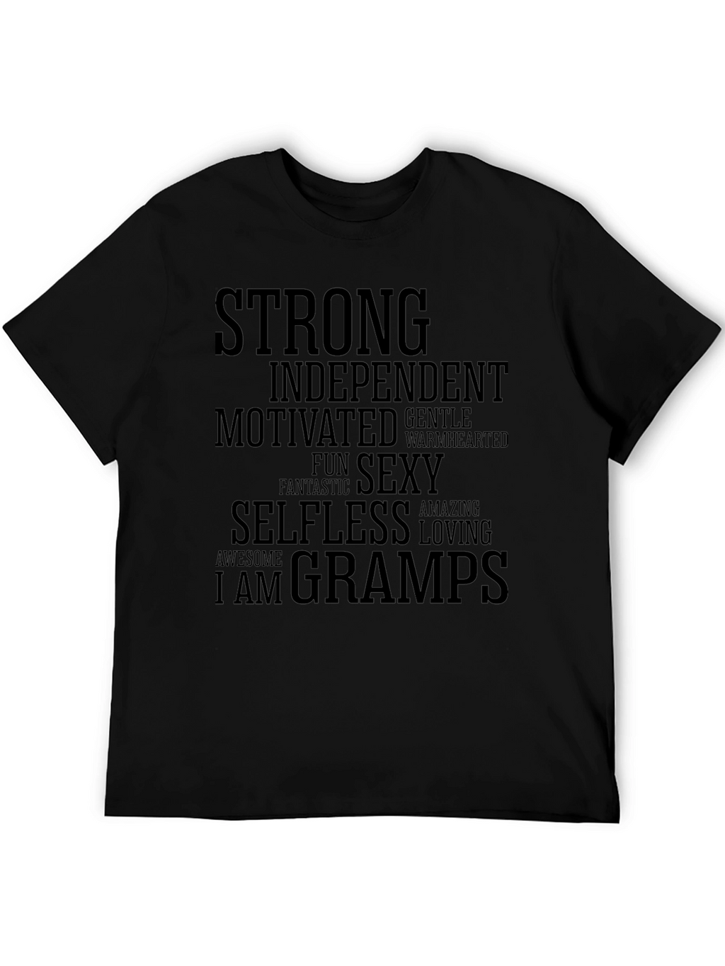 Strong Gramps Graphic T-Shirt - Black