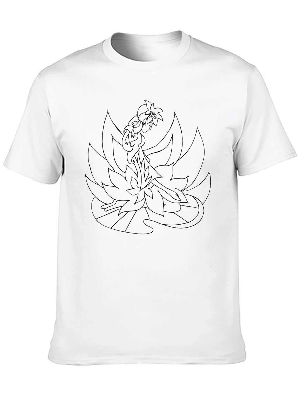 Black Graphic Tee - Nine-Tailed Fox Design