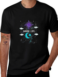 Choose Life Sun and Moon Graphic Tee