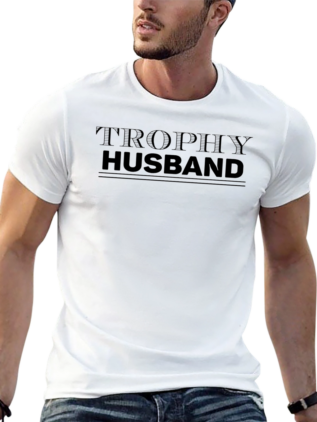 Trophy Husband Graphic Print Mens T-Shirt