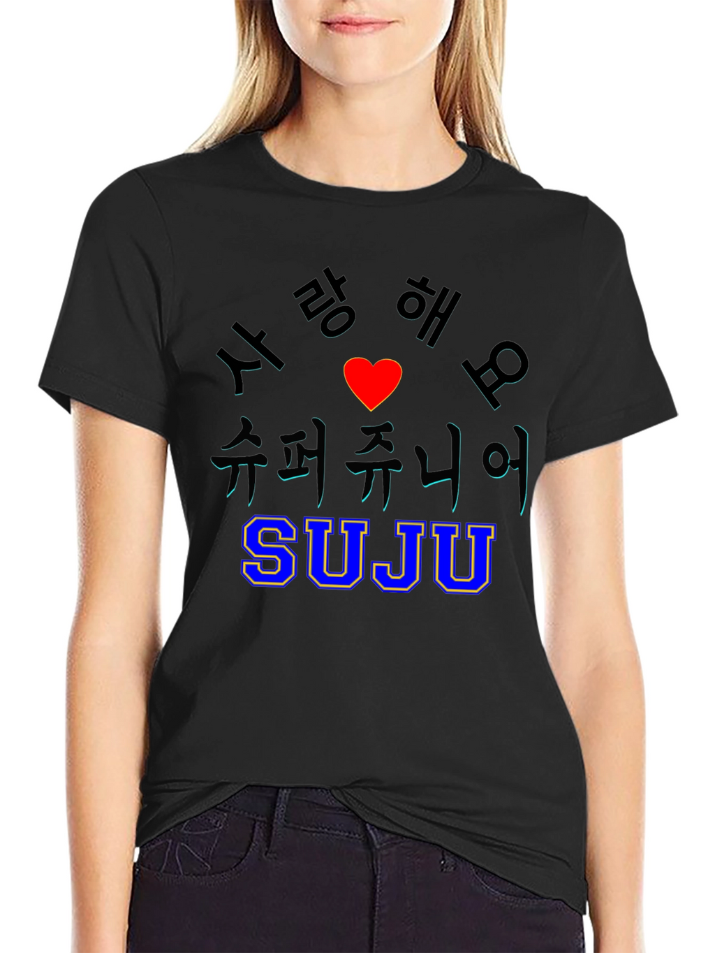 SUJU Super Junior K-Pop Black T-Shirt