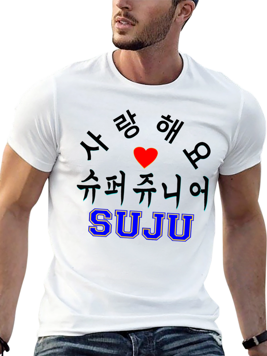 SUJU Super Junior K-Pop Black T-Shirt