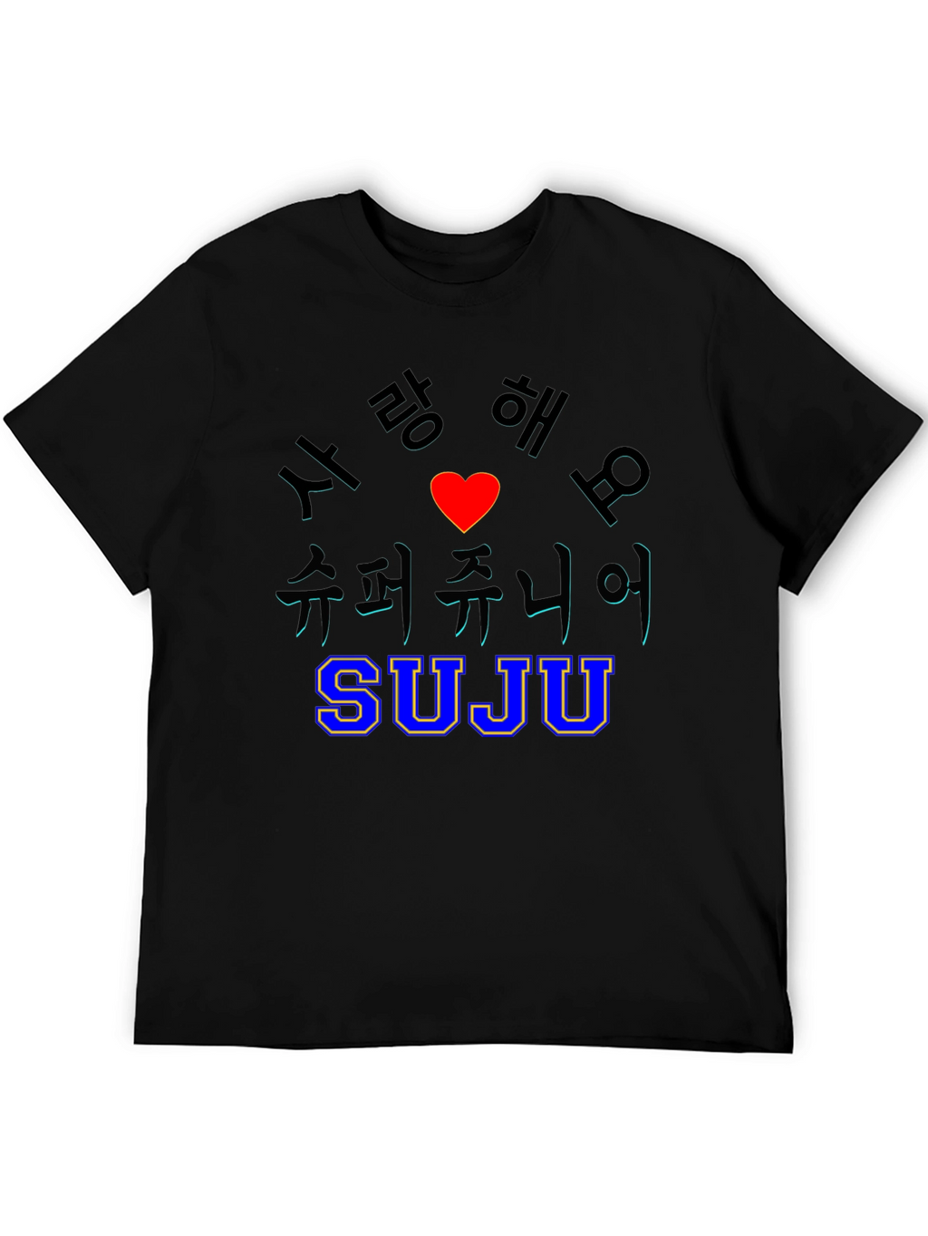 SUJU Super Junior K-Pop Black T-Shirt