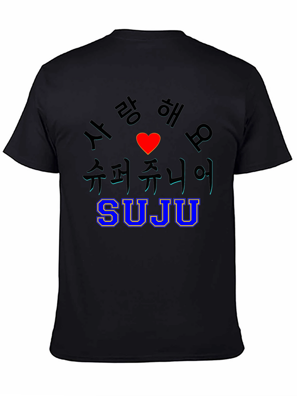 SUJU Super Junior K-Pop Black T-Shirt