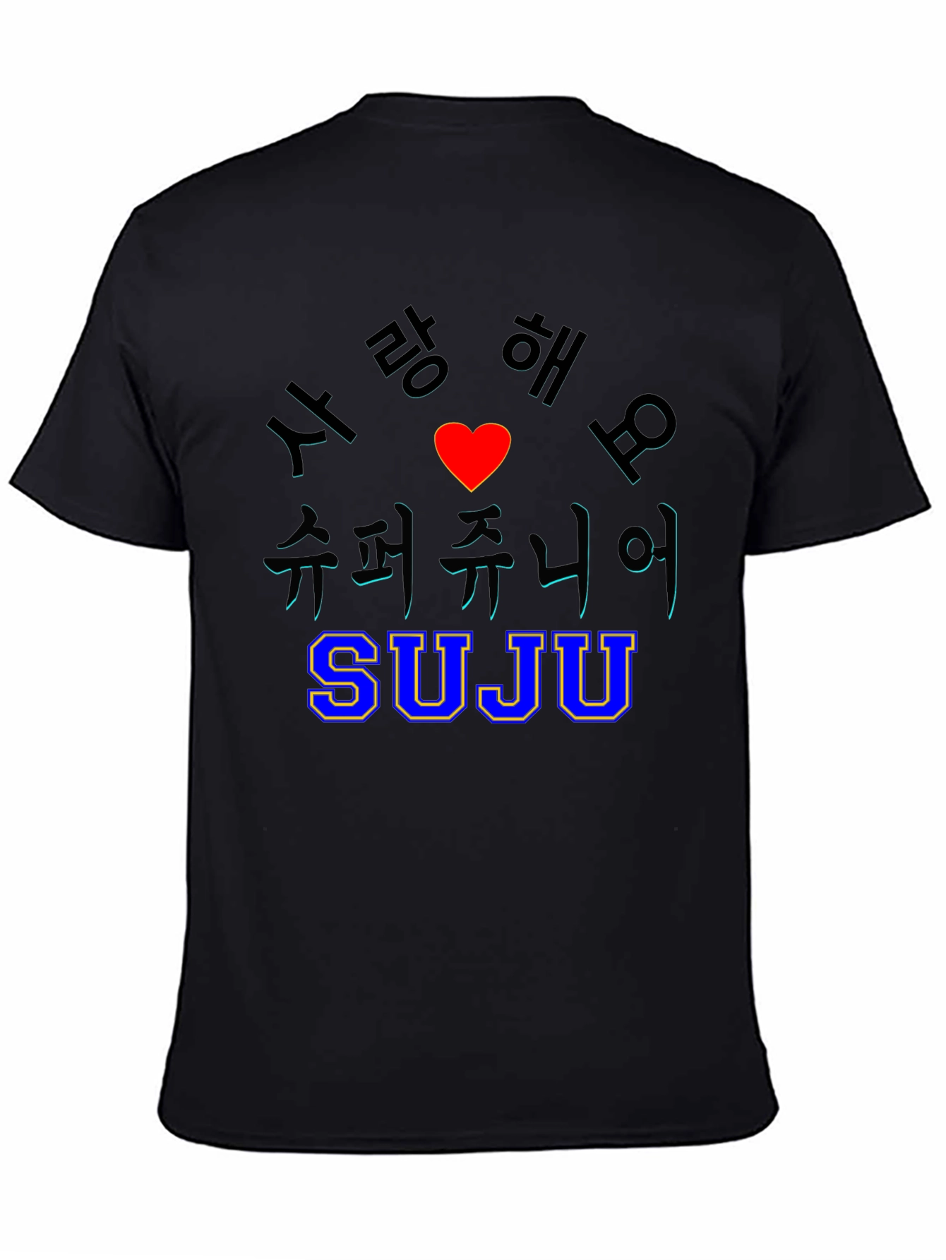 SUJU Super Junior K-Pop Black T-Shirt