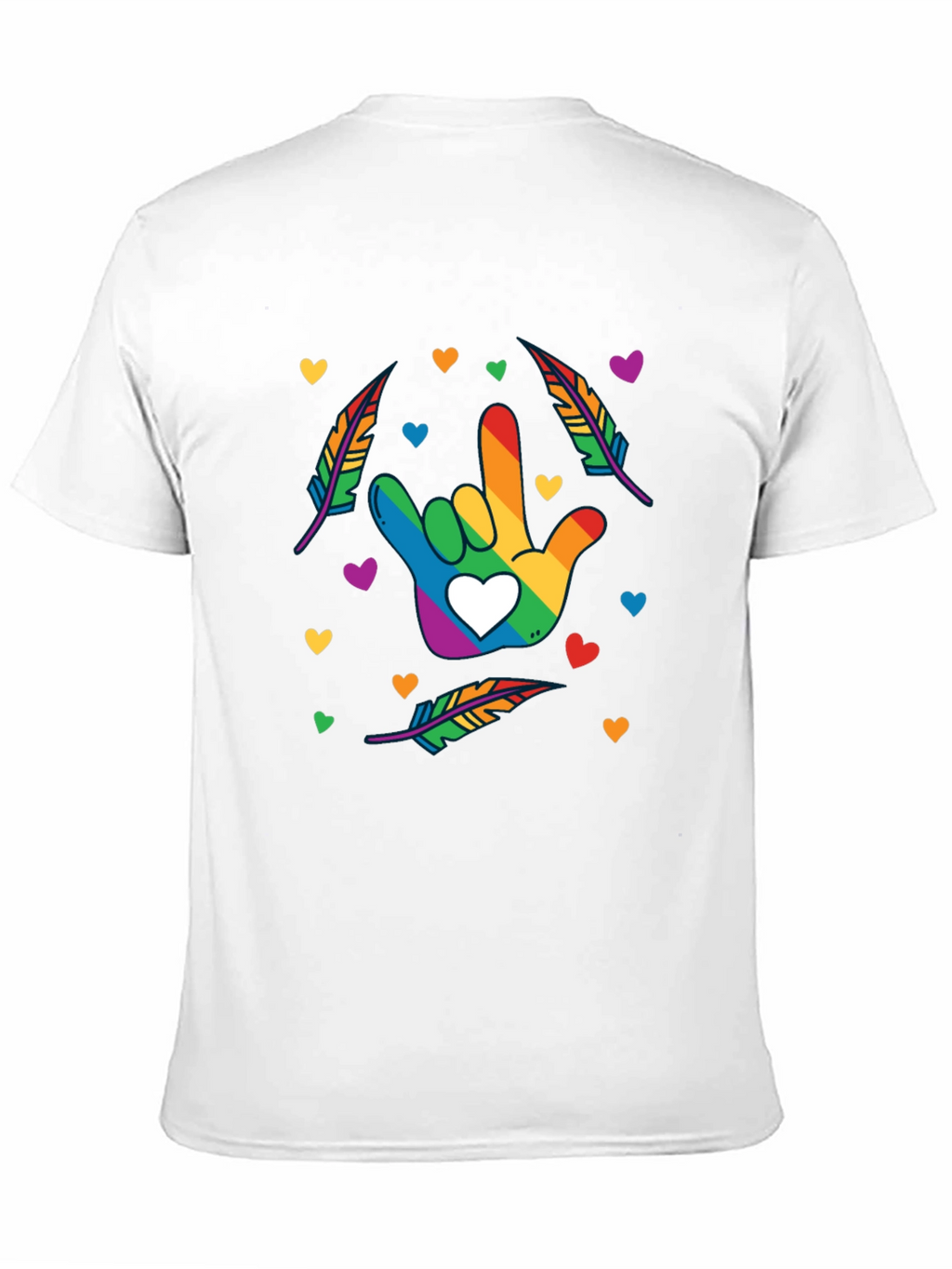 Rainbow ASL I Love You Hand Shirt