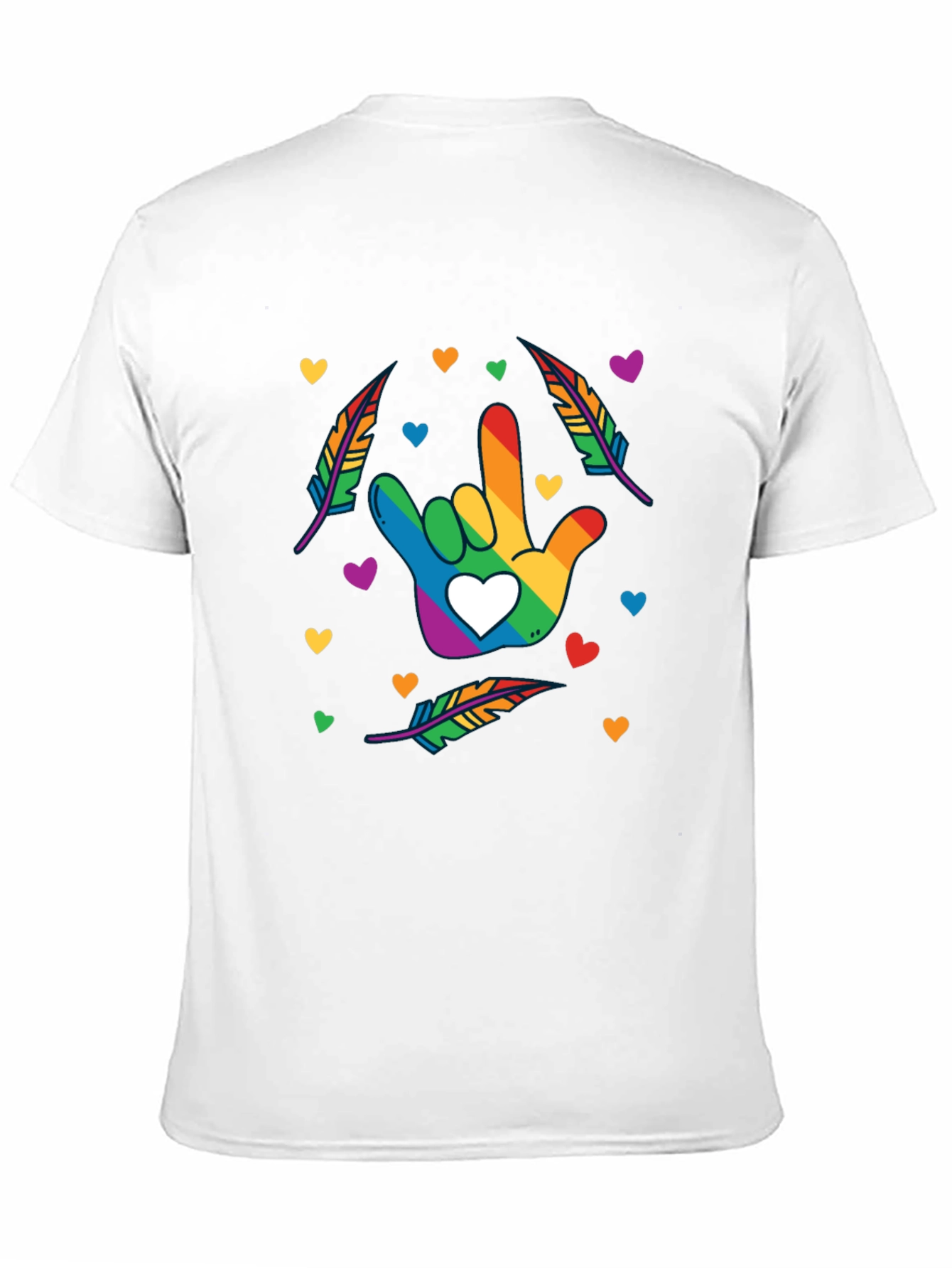 Rainbow ASL I Love You Hand Shirt