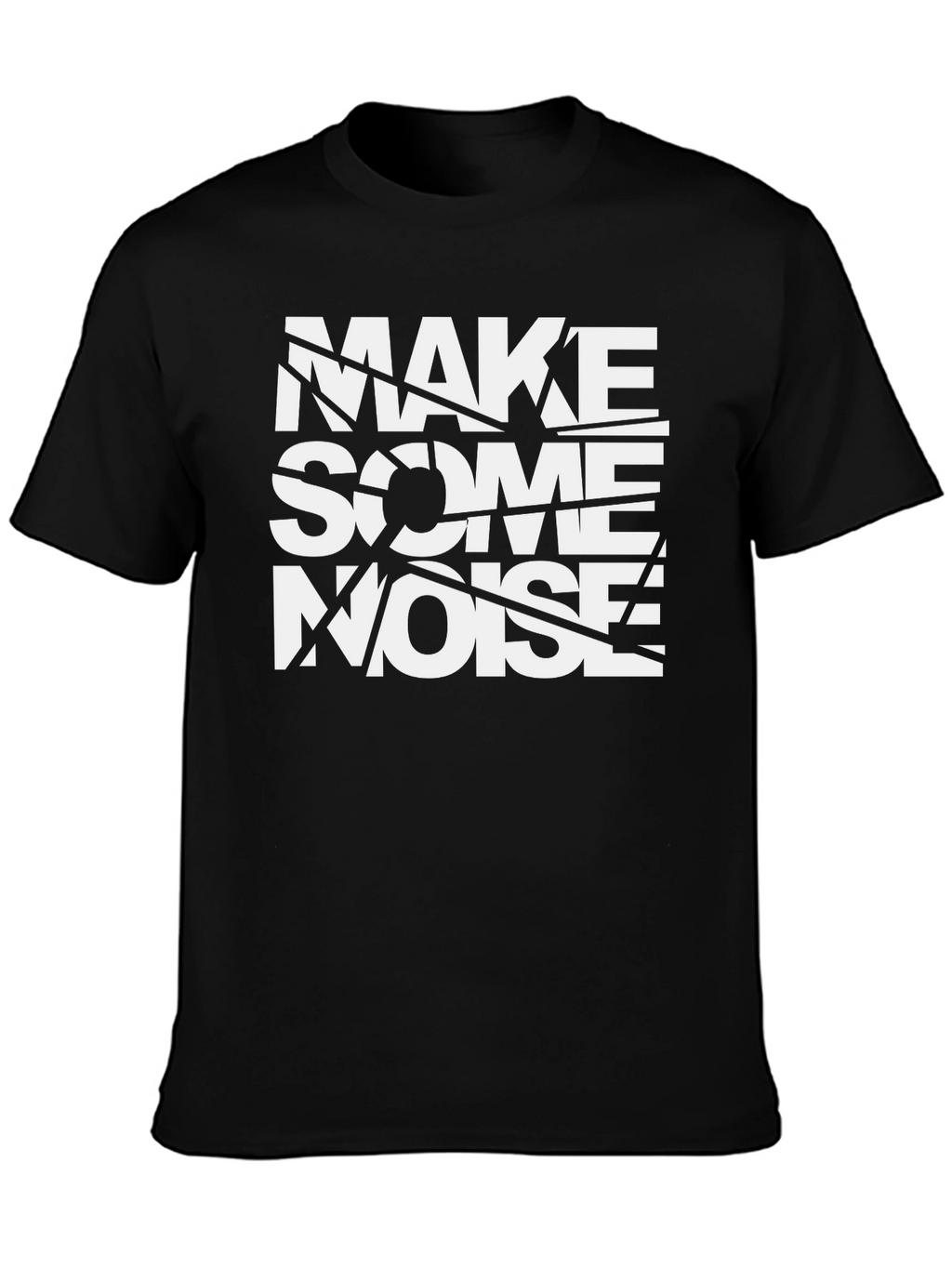 Make Some Noise Graphic Tee - Black Cotton T-Shirt