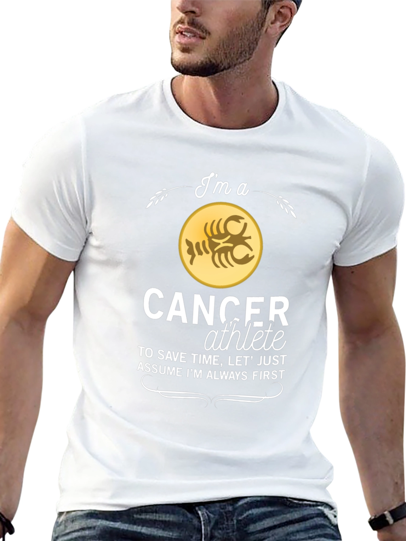 Cancer Athlete Zodiac Sign T-Shirt