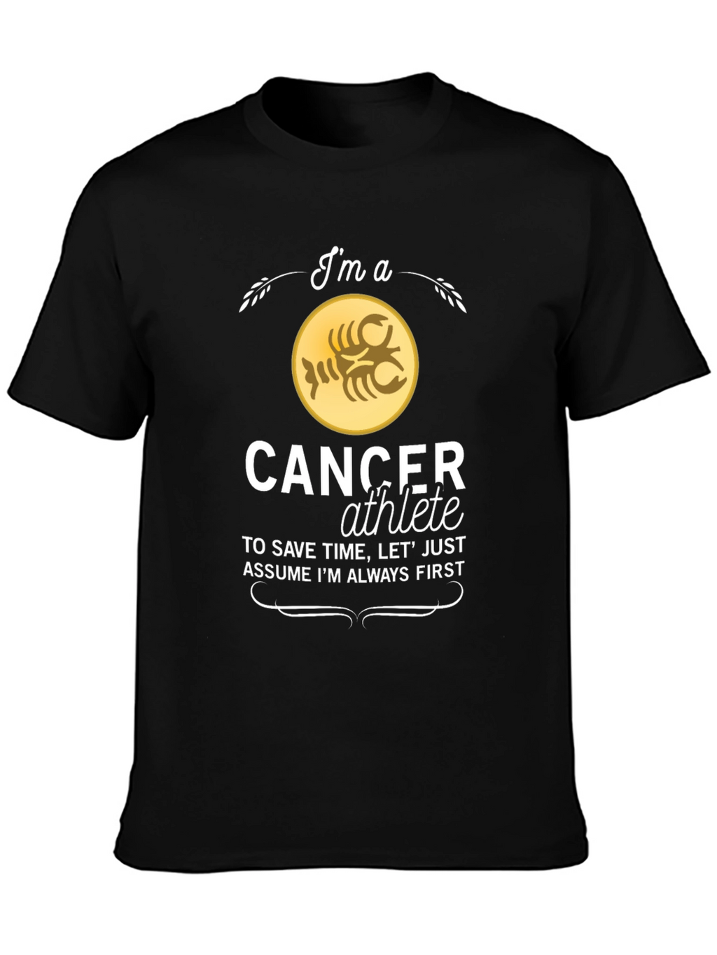 Cancer Athlete Zodiac Sign T-Shirt