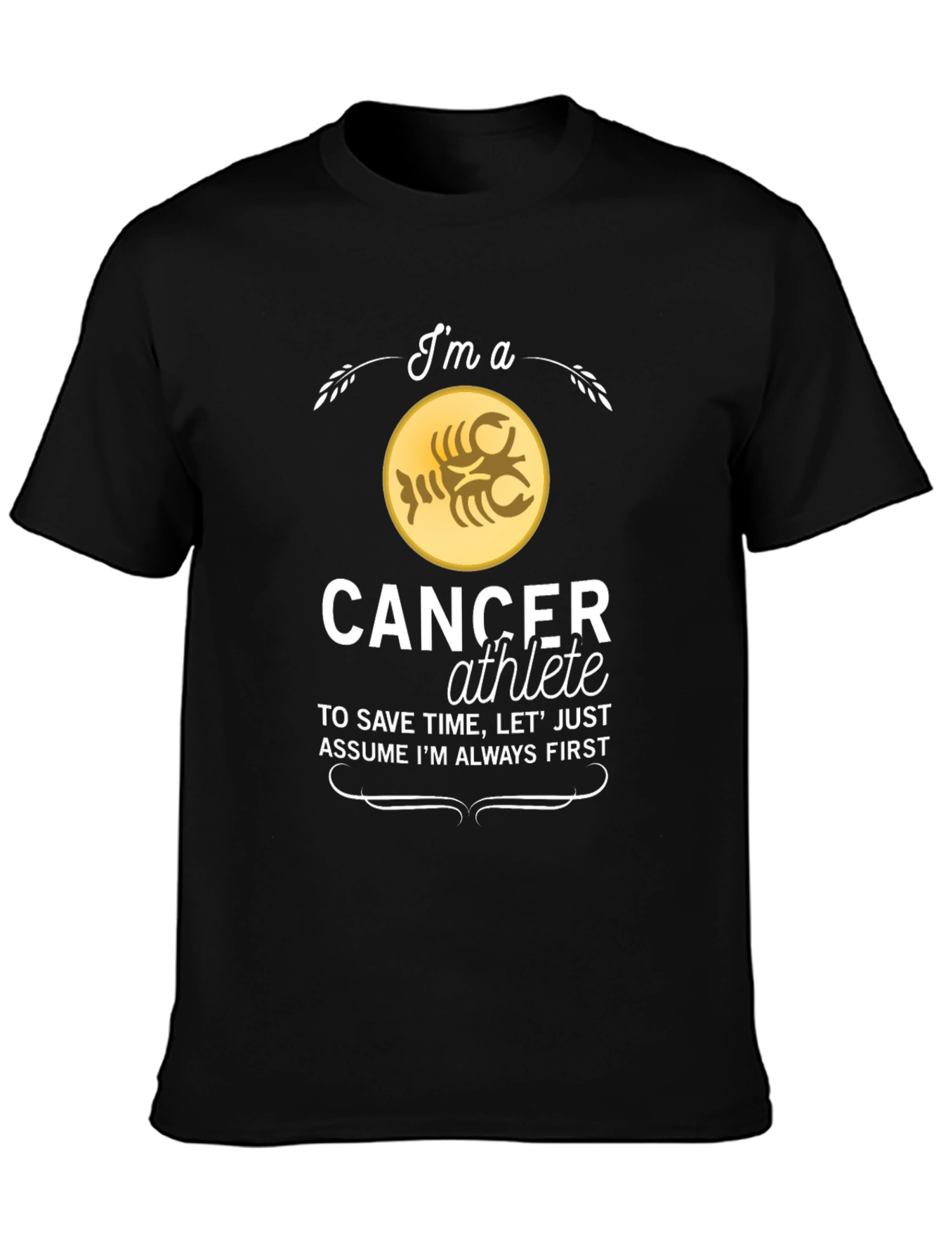 Cancer Athlete Zodiac Sign T-Shirt