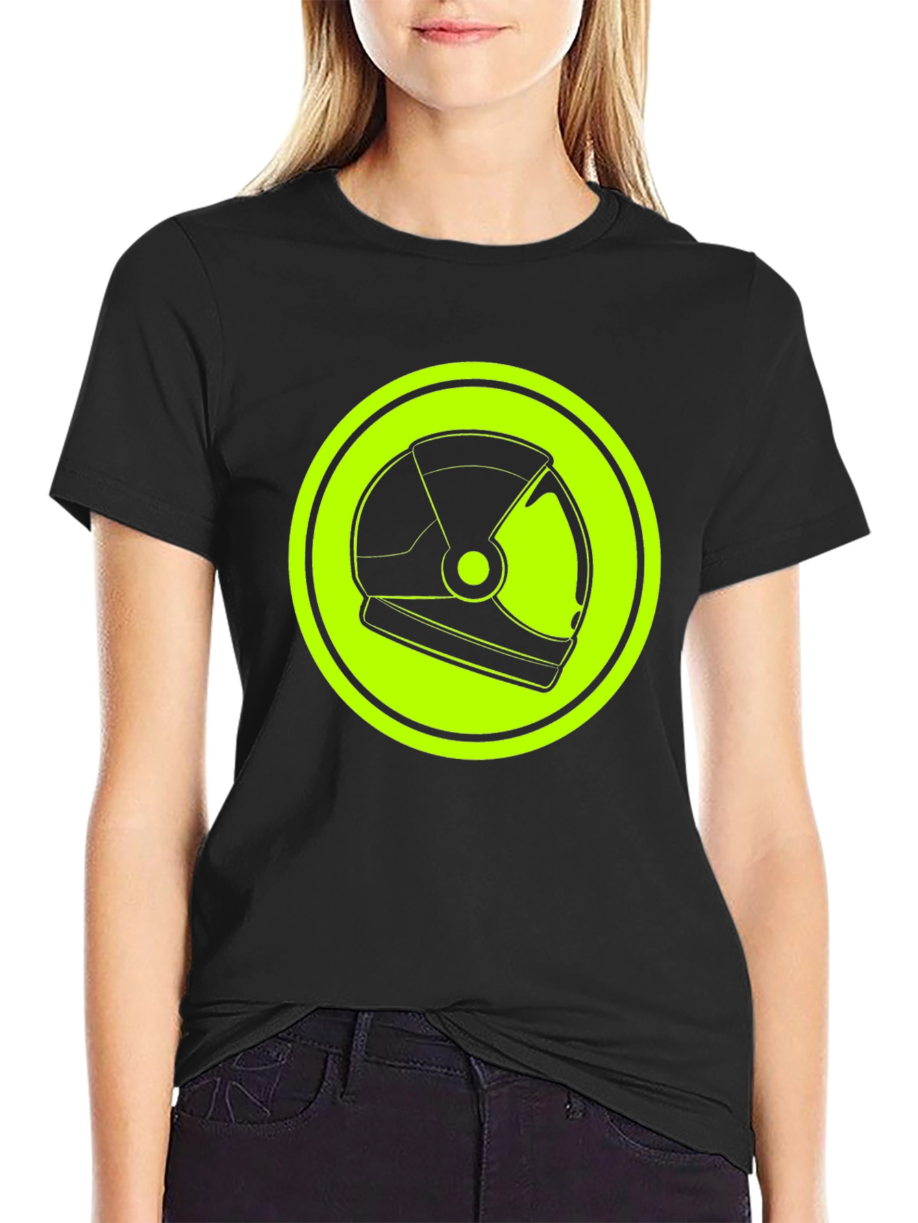Astronaut Helmet Graphic Tee - Retro Space Style