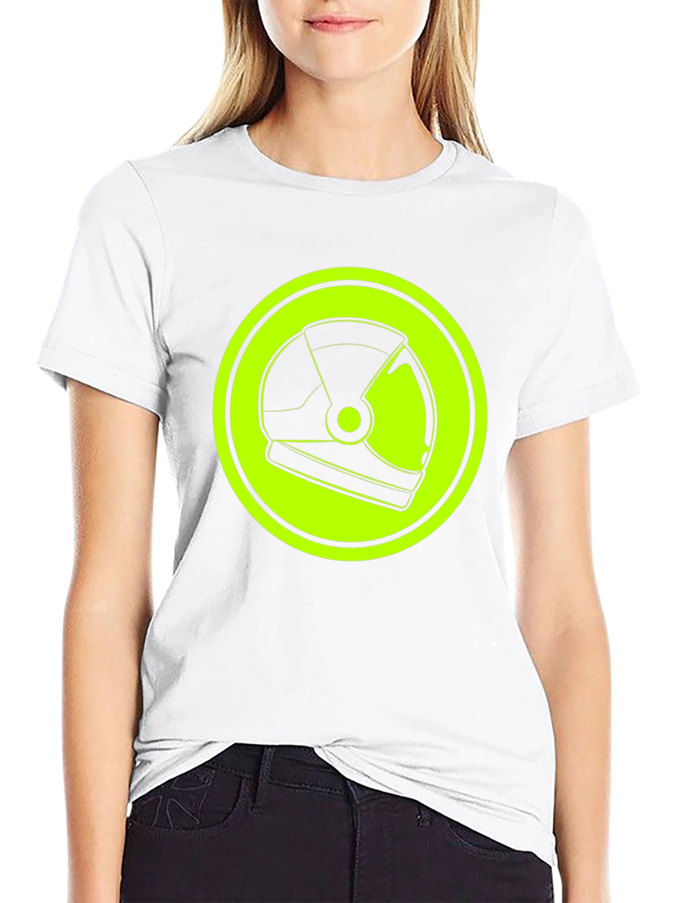 Astronaut Helmet Graphic Tee - Retro Space Style