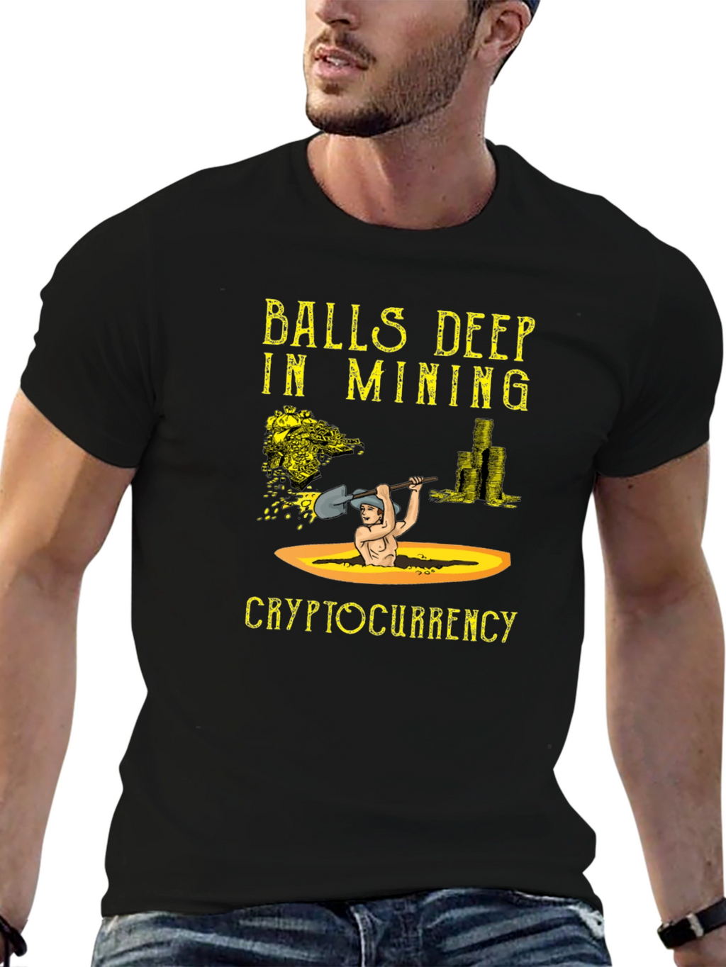 Balls Deep in Mining Cryptocurrency T-Shirt