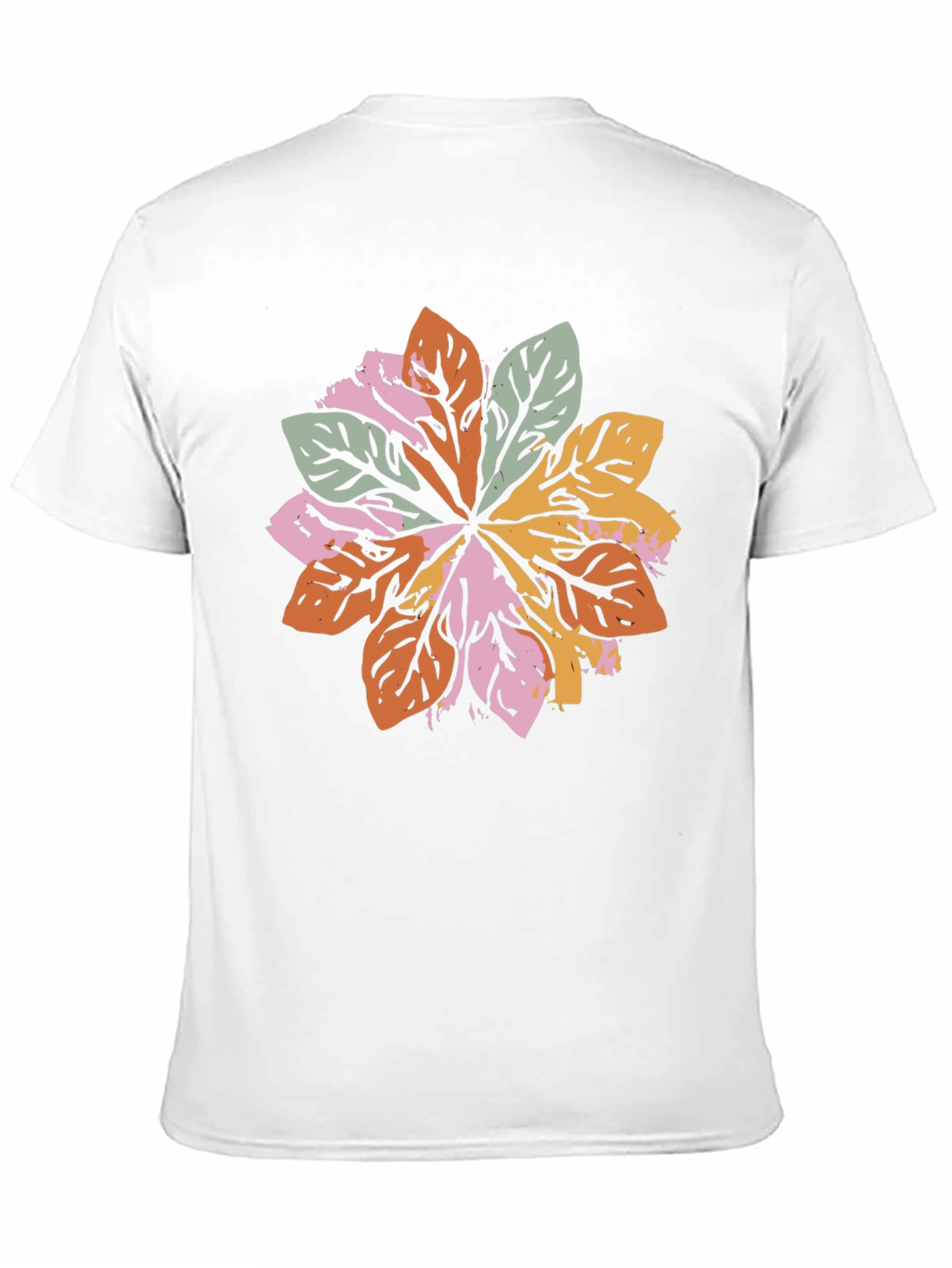 Leaf Mandala Graphic Black T-Shirt
