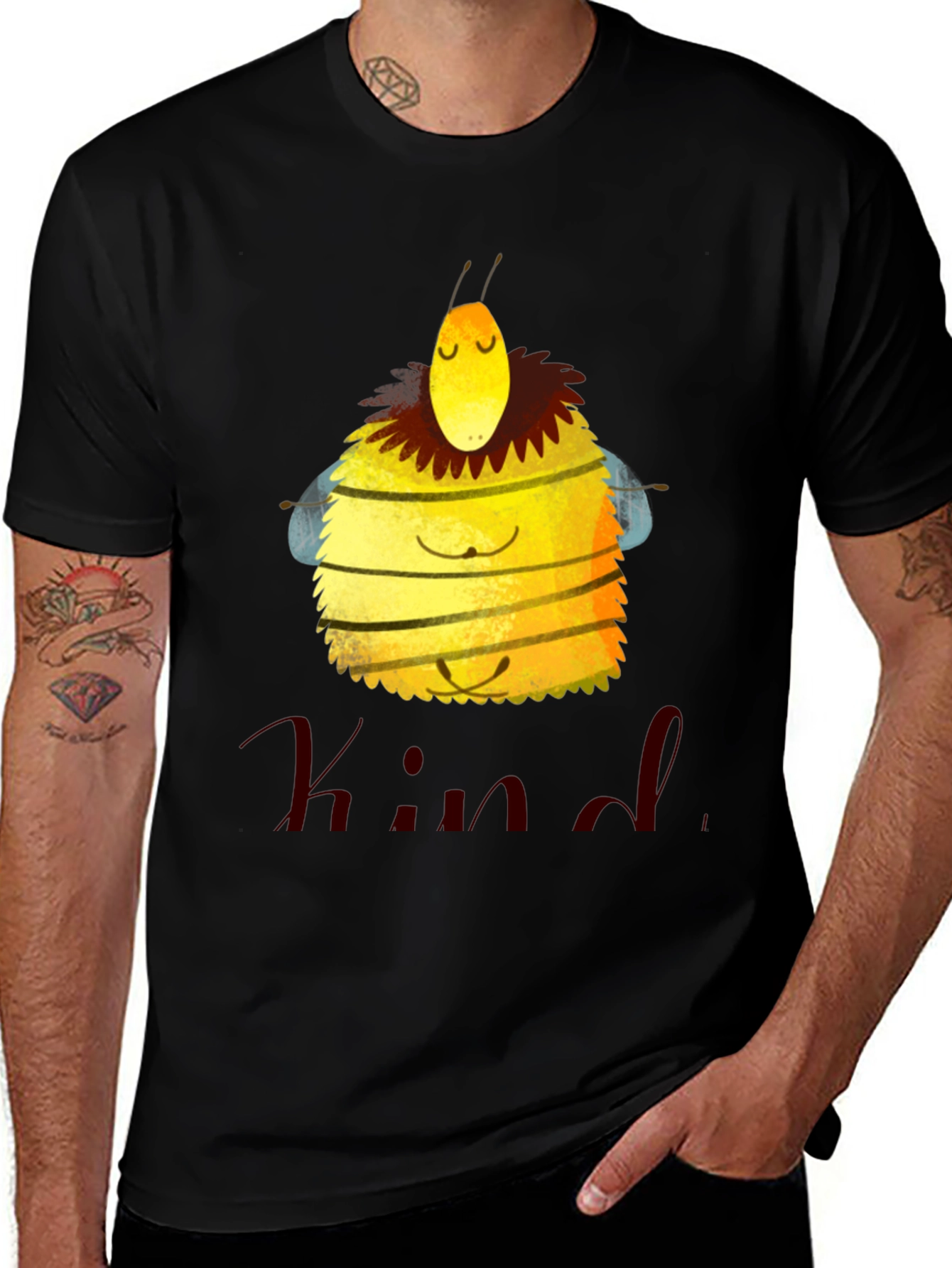 Be Kind Bee Graphic T-Shirt - Black