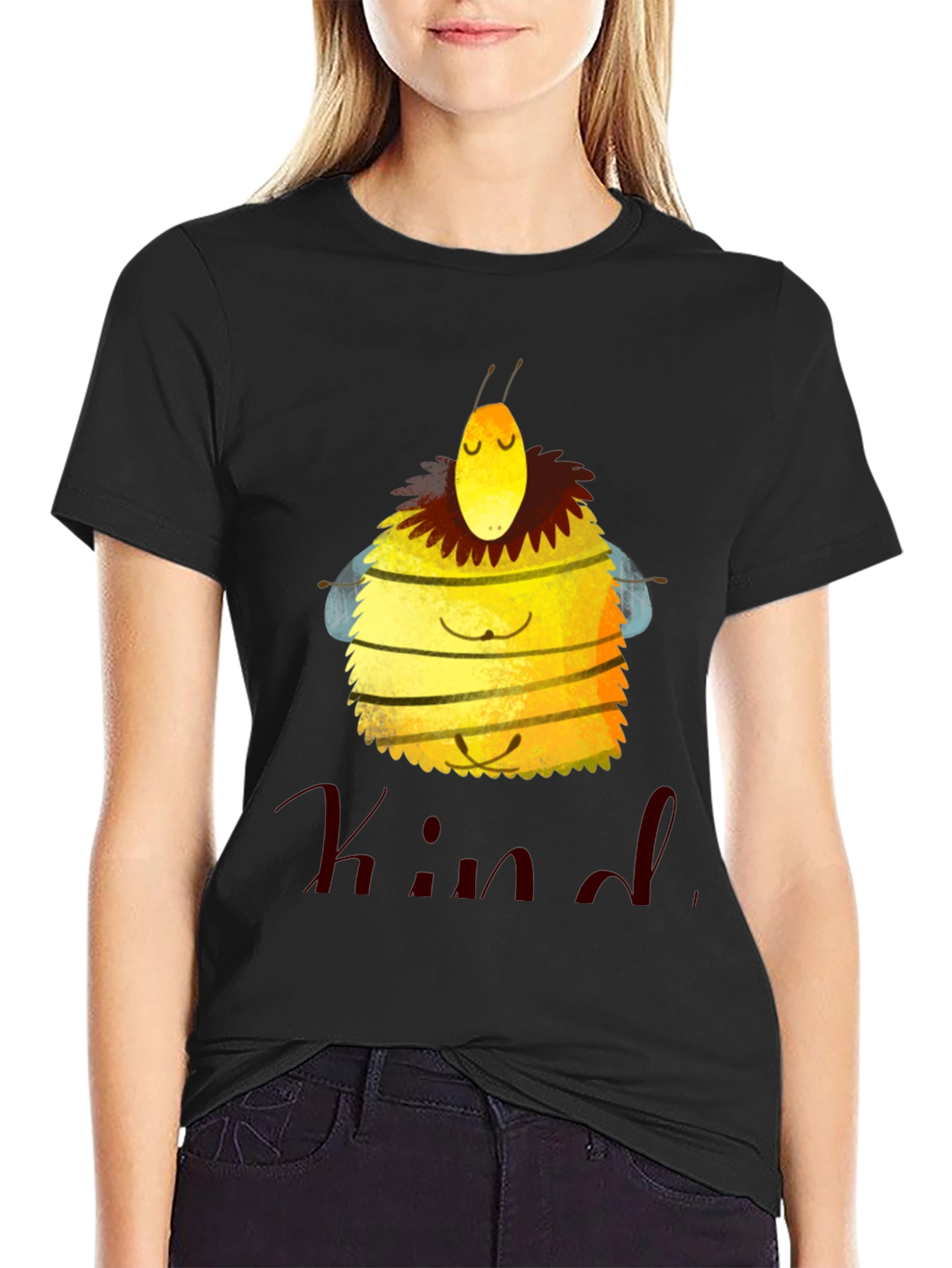 Be Kind Bee Graphic T-Shirt - Black