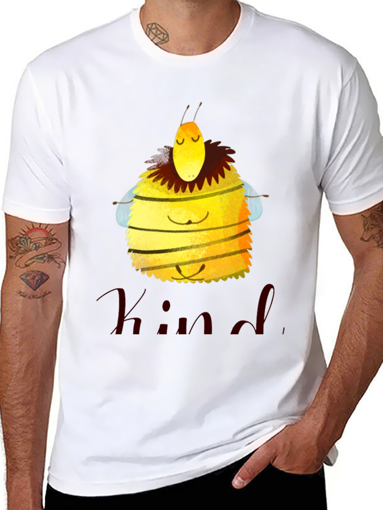 Be Kind Bee Graphic T-Shirt - Black