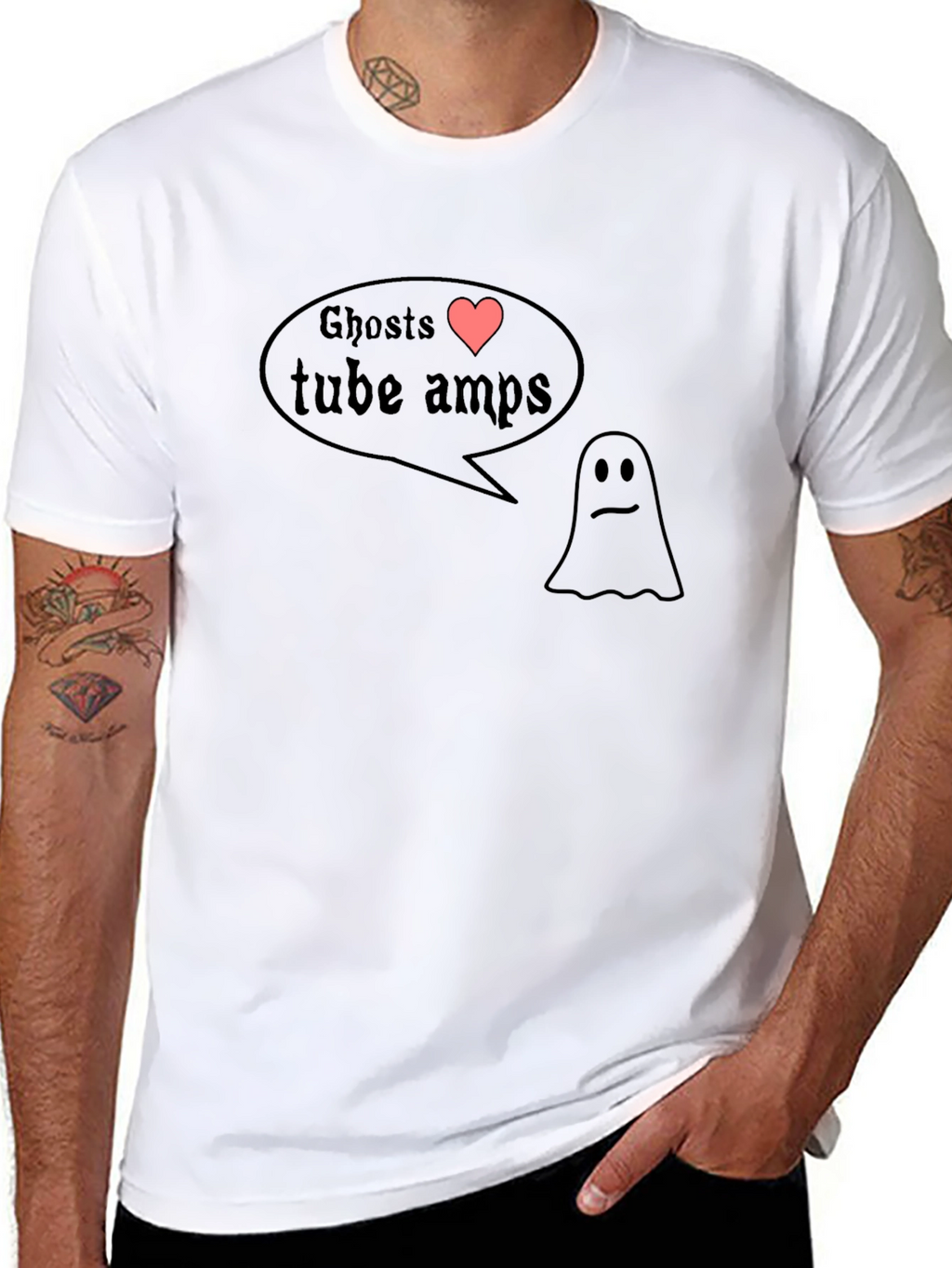 Ghosts Love Tube Amps Graphic T-Shirt
